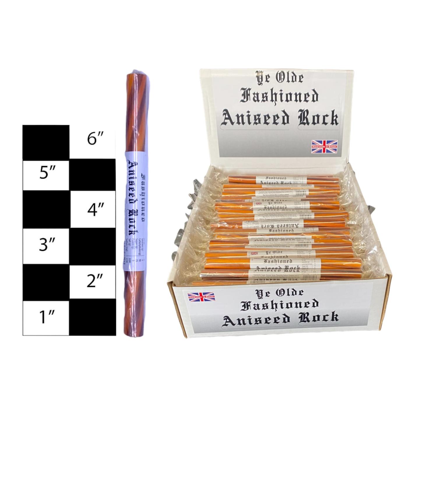 100 X Aniseed Original Rock Sticks Handmade Traditional Rainbow Classic Sweets Retro Seaside Gift Wholesale Confectionery - Buy Online on GoSupps.com