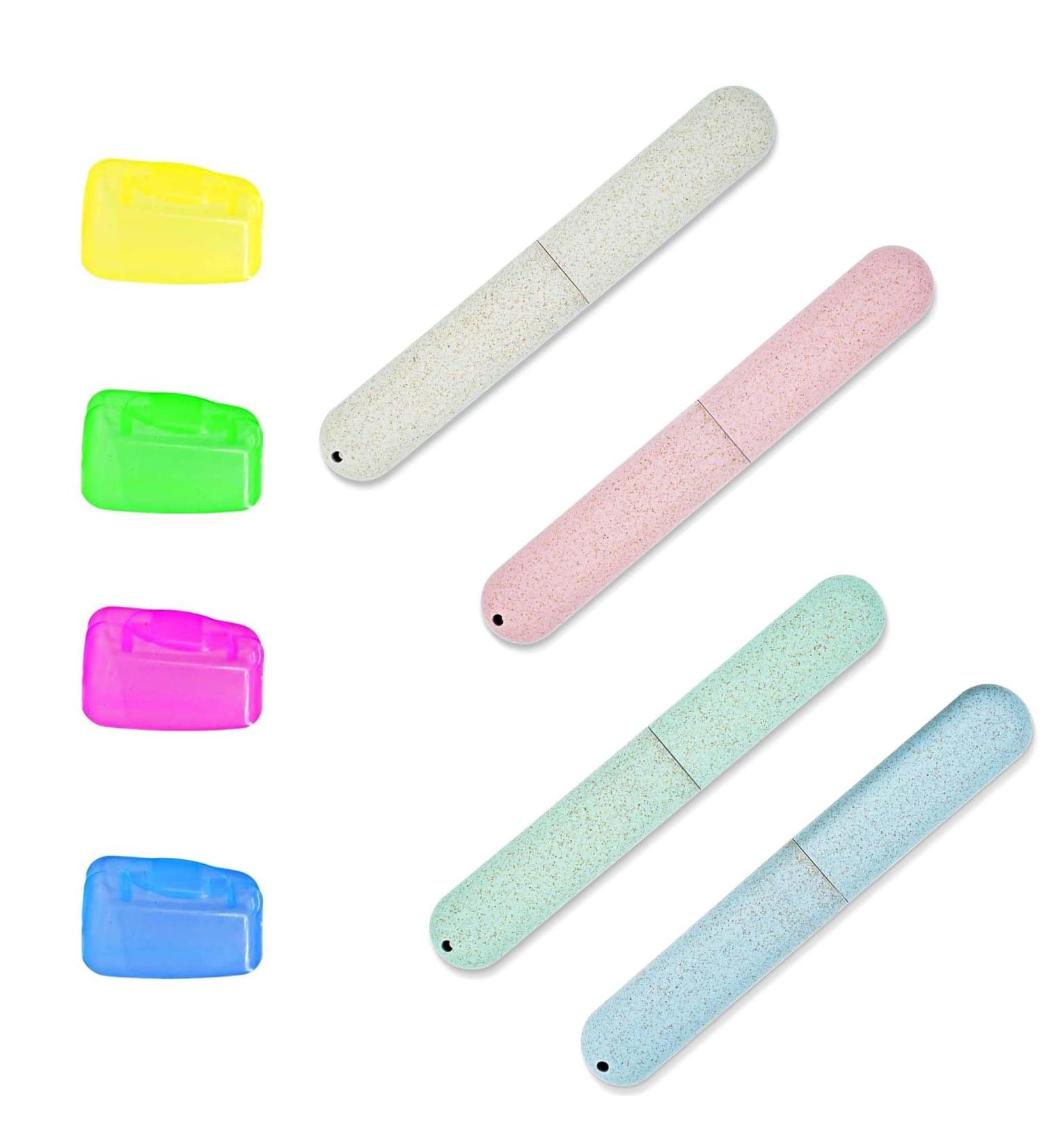 4-Piece Portable Toothbrush Set with Travel Case | Convenient Toothbrush Box for On-the-Go Hygiene - Buy Online on GoSupps.com
