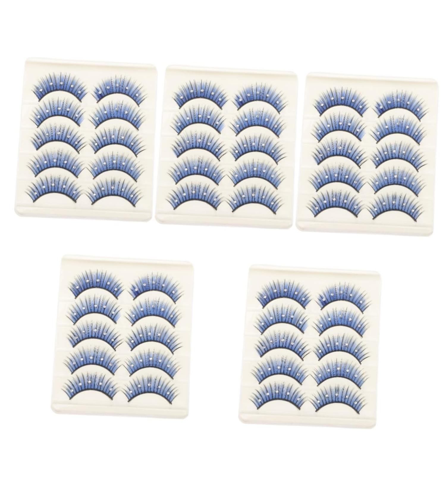 Beatifufu 25 Pairs Cosplay Lashes Rhinestone Eyelashes Natural False Eyelashes Colored Lashes Fake Eyelashes Colored Eyelashes Soft Thick Lashes Soft Light Fake Lash 5d False Eyelashes Fiber - Buy Online on GoSupps.com