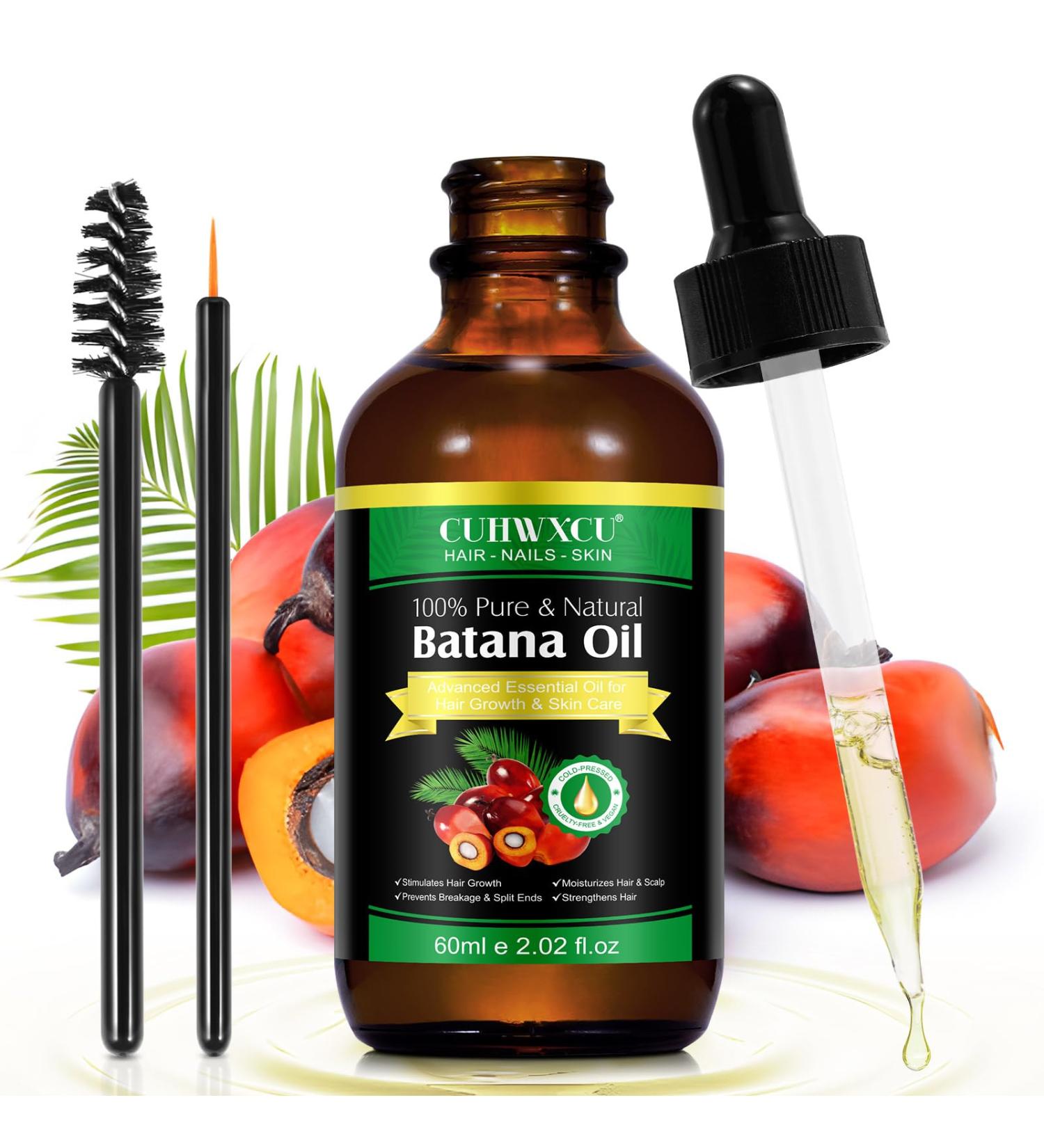 Buy 100% Pure Organic Batana Oil for Hair Growth - 60ml Cold Pressed | Nourish & Strengthen Hair Repair Damage - Buy Online on GoSupps.com