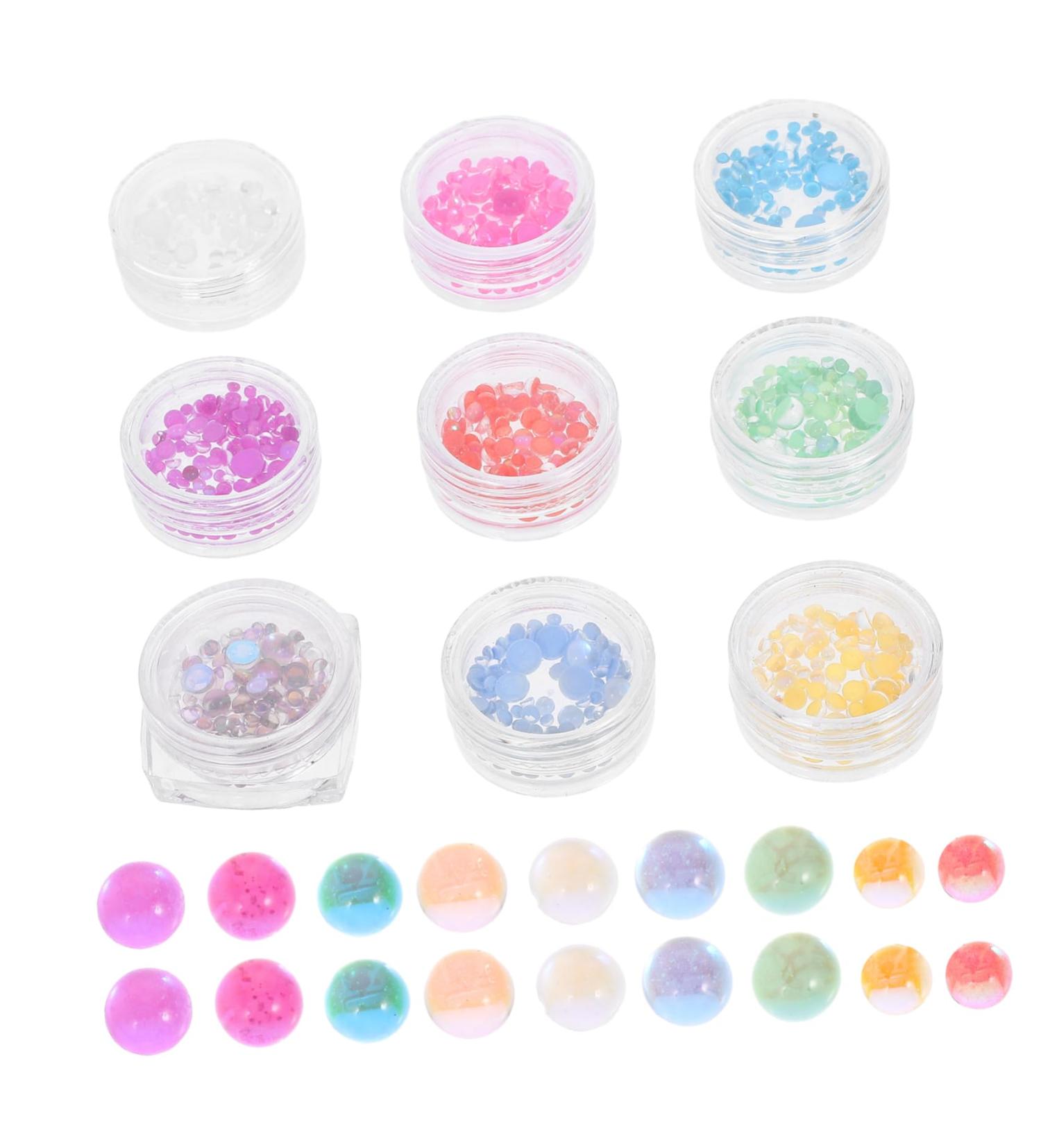 FRCOLOR 9 Boxes Nail Decoration Jewelry Jewlery Beads for Nails Nail Gem Nail Beads for Nail Art Gems for Nails Jewels for Nails Mini Beads Tiny Beads Glass Acrylic Crystal Beads - Buy Online on GoSupps.com