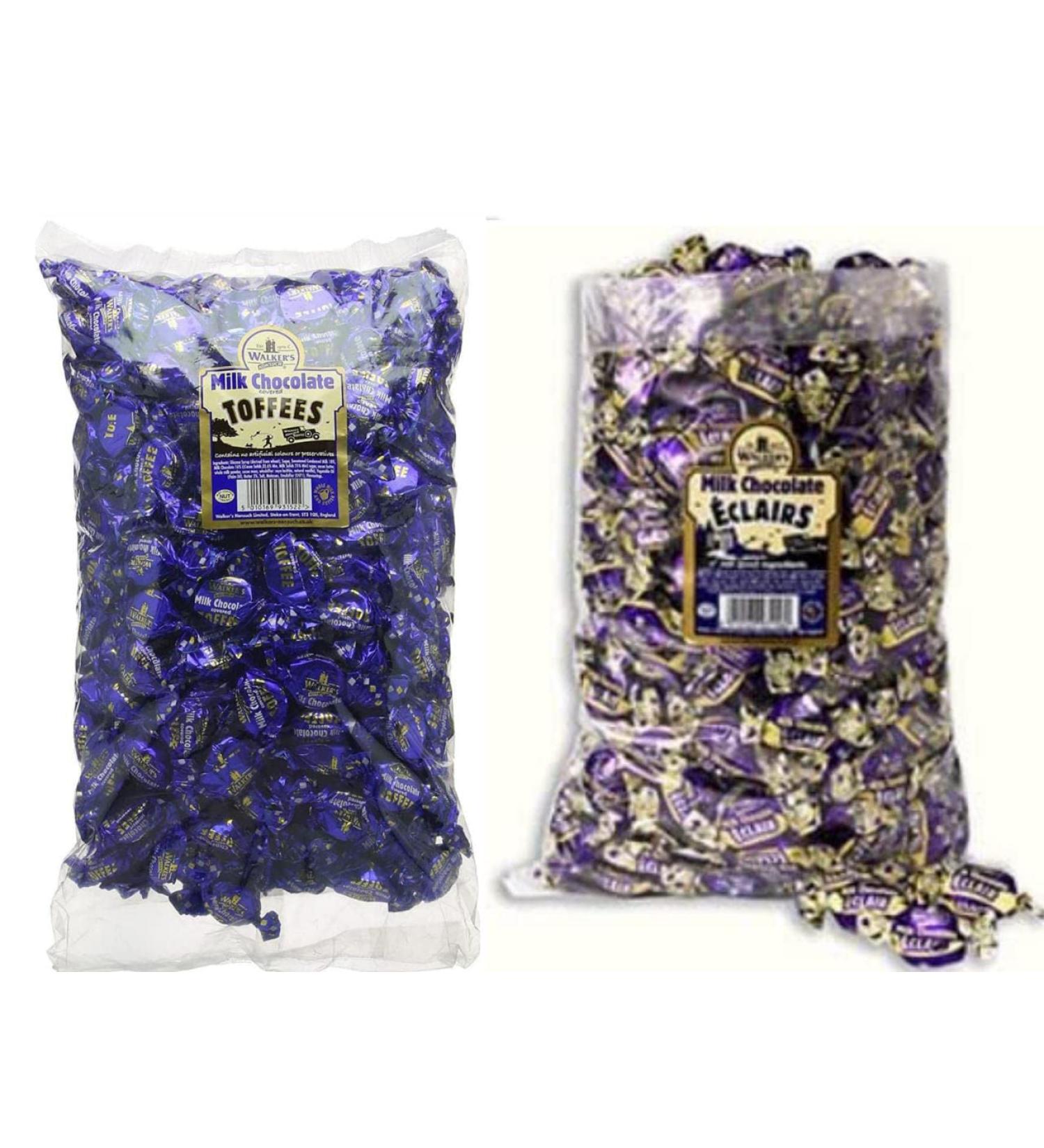 Walkers Milk Choc Covered Toffee & Walkers Milk Choc Eclairs 500 G Each Delicious Tasty And Twisty Treat Gift Hamper For Birthday Christmas Sold By Kidzbuzz - Buy Online on GoSupps.com