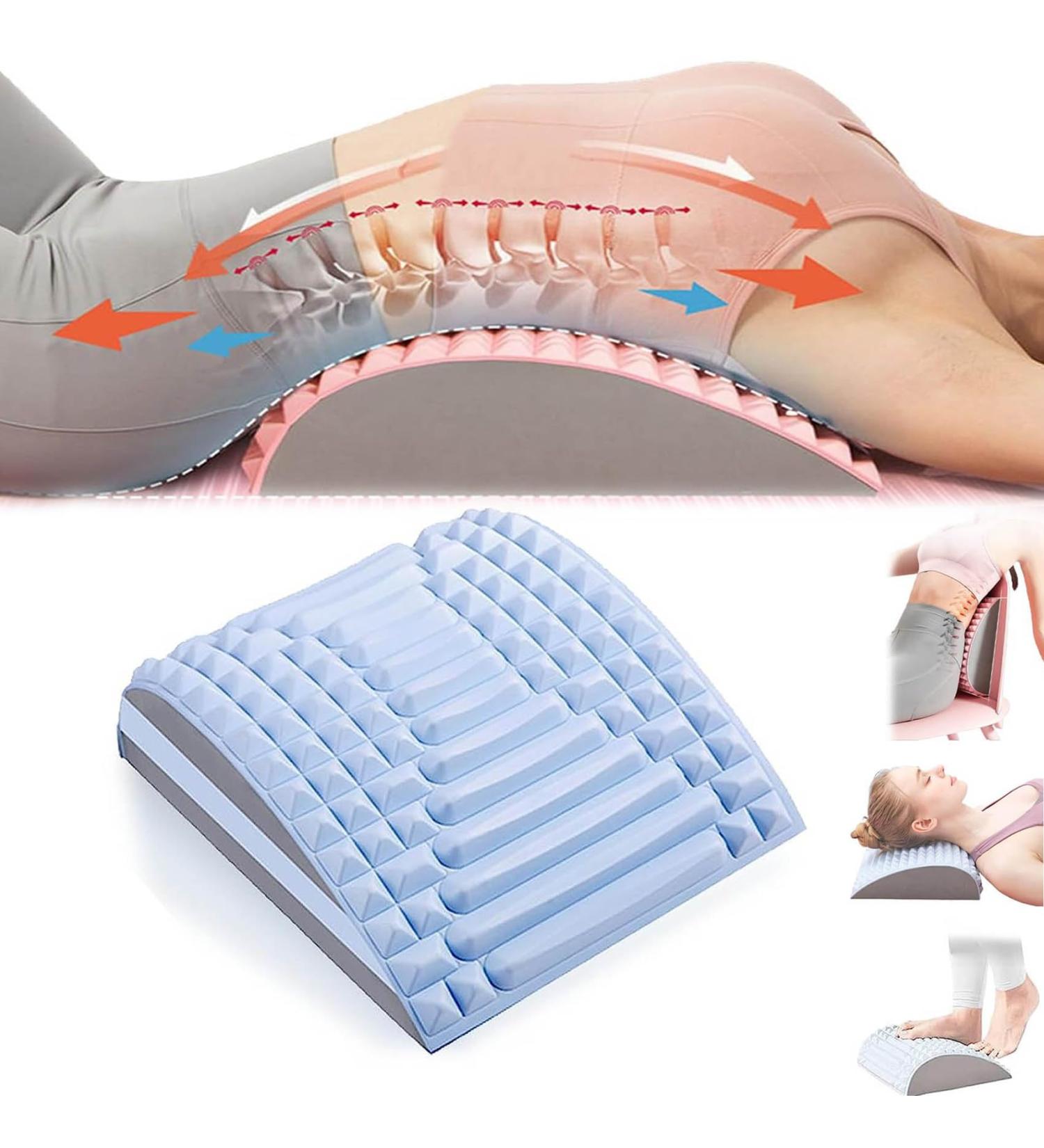 Acemend Refresh Neck & Back Stretcher - Multi-Level Adjustable Spine Board for Lower Back Pain Relief & Relaxation | Ideal Yoga Massager (Blue) - Buy Online on GoSupps.com