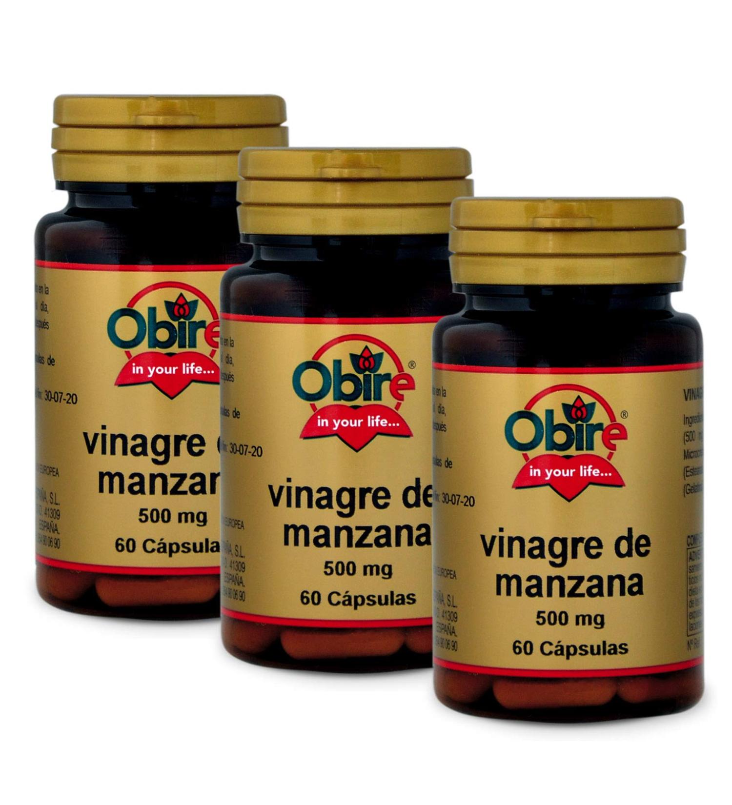 BIODIS Laboratories SL Apple cider vinegar 500 mg 60 capsules packaging 3 hours