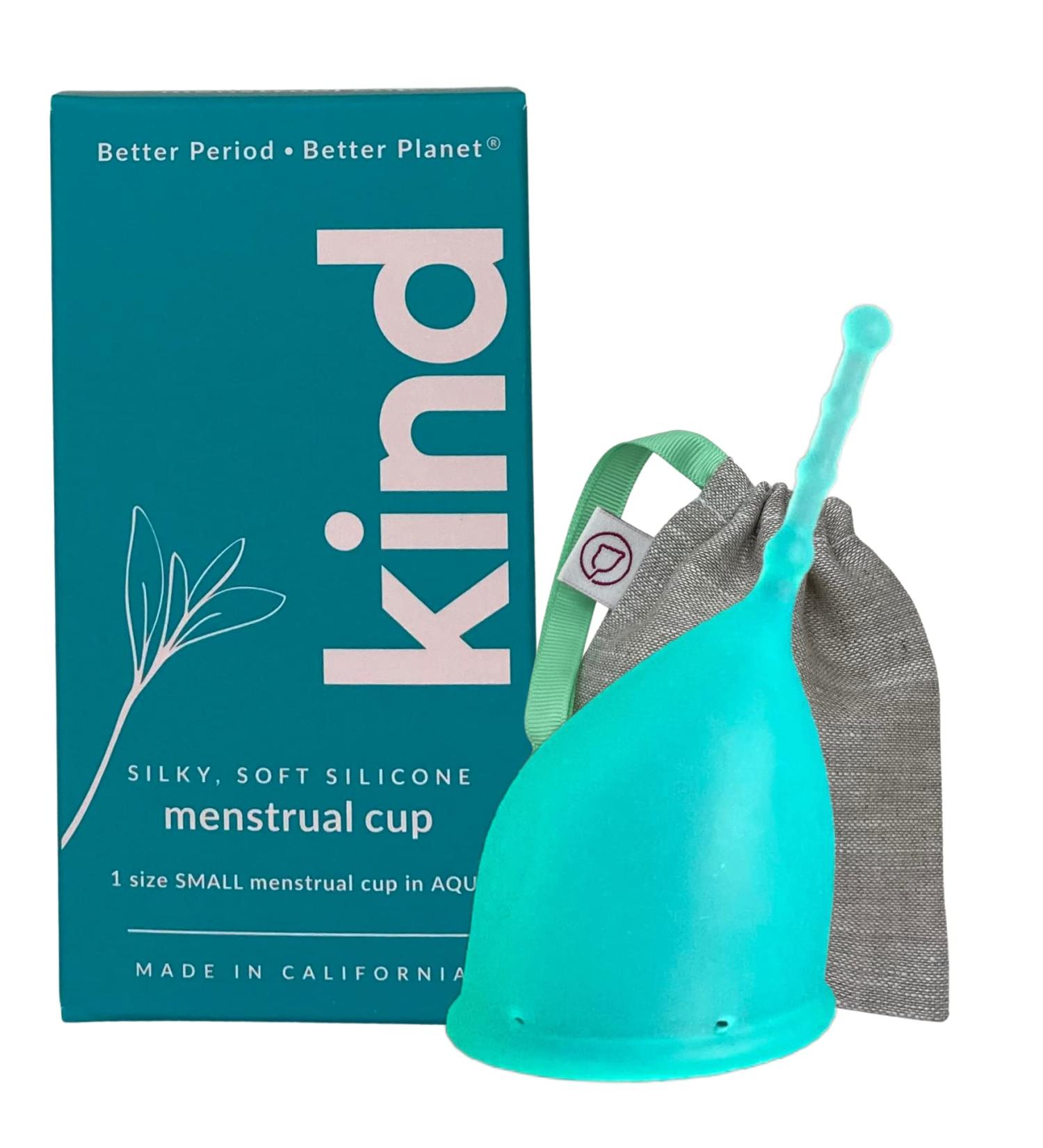 Kind Cup Menstrual Cup | Eco-Friendly Comfortable & Easy to Use | High & Low Cervix | Beginner Friendly | Small Aqua | International Shipping - Buy Online on GoSupps.com