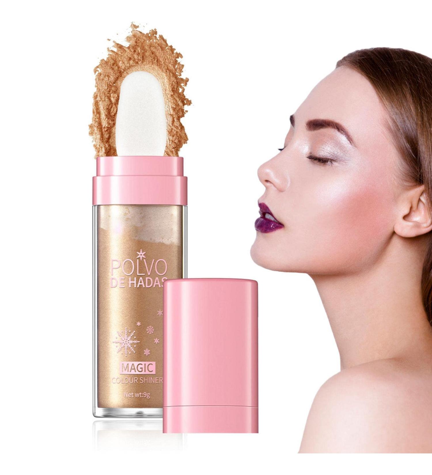 Highlight Powder Stick - Body Shimmer Stick | Body Shimmer Highlighter Powder Pearlescent Shiny Brighten For Cheek Lips Guanglu 3# - Buy Online on GoSupps.com