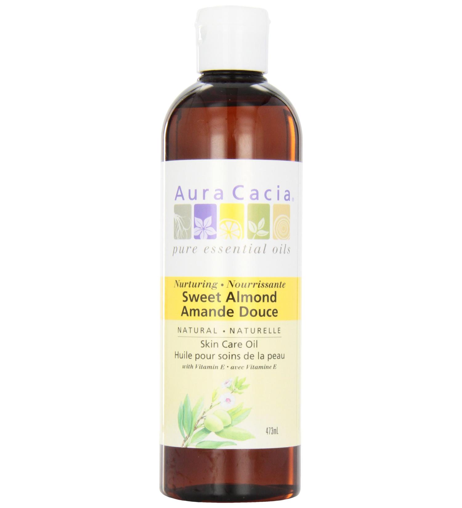 Buy AURA CACIA Sweet Almond Skin Oil 16 OZ - Nourishing Moisturizer for Healthy Skin | International Shipping Available - Buy Online on GoSupps.com