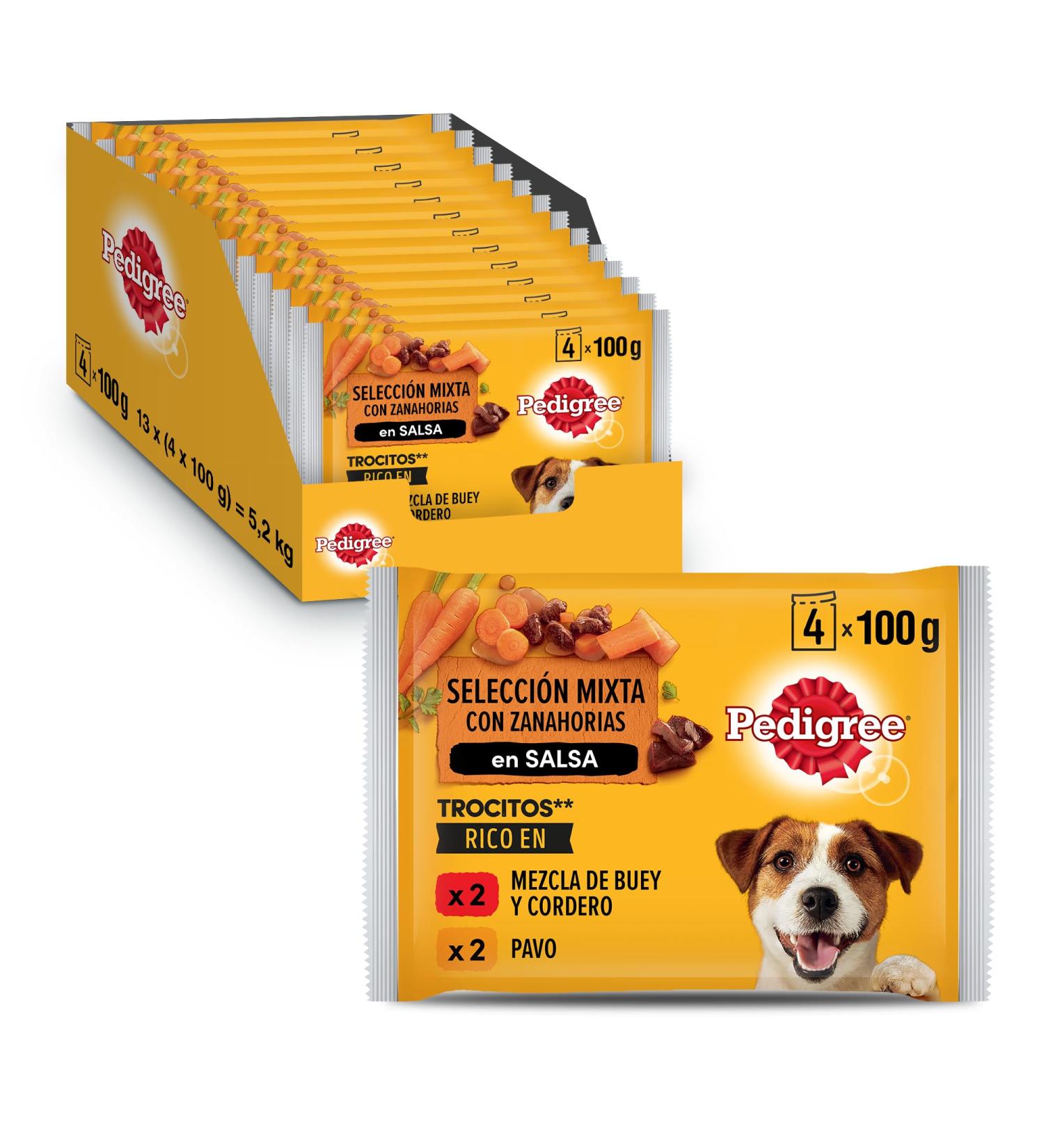 Pedigree Wet Dog Food Mixed Meat Selection in Gravy Multipack 13 x 4 x 100g - Buy Online on GoSupps.com