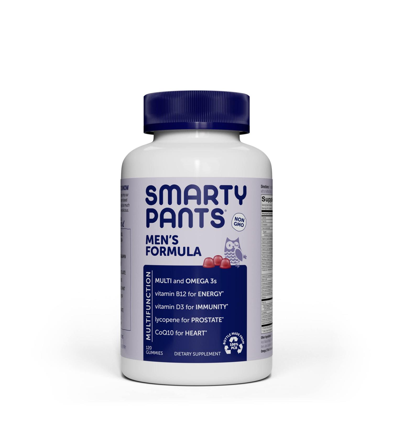 SmartyPants Men's Multivitamin Gummies for Immune & Heart Health - 120 Count - Buy Online on GoSupps.com