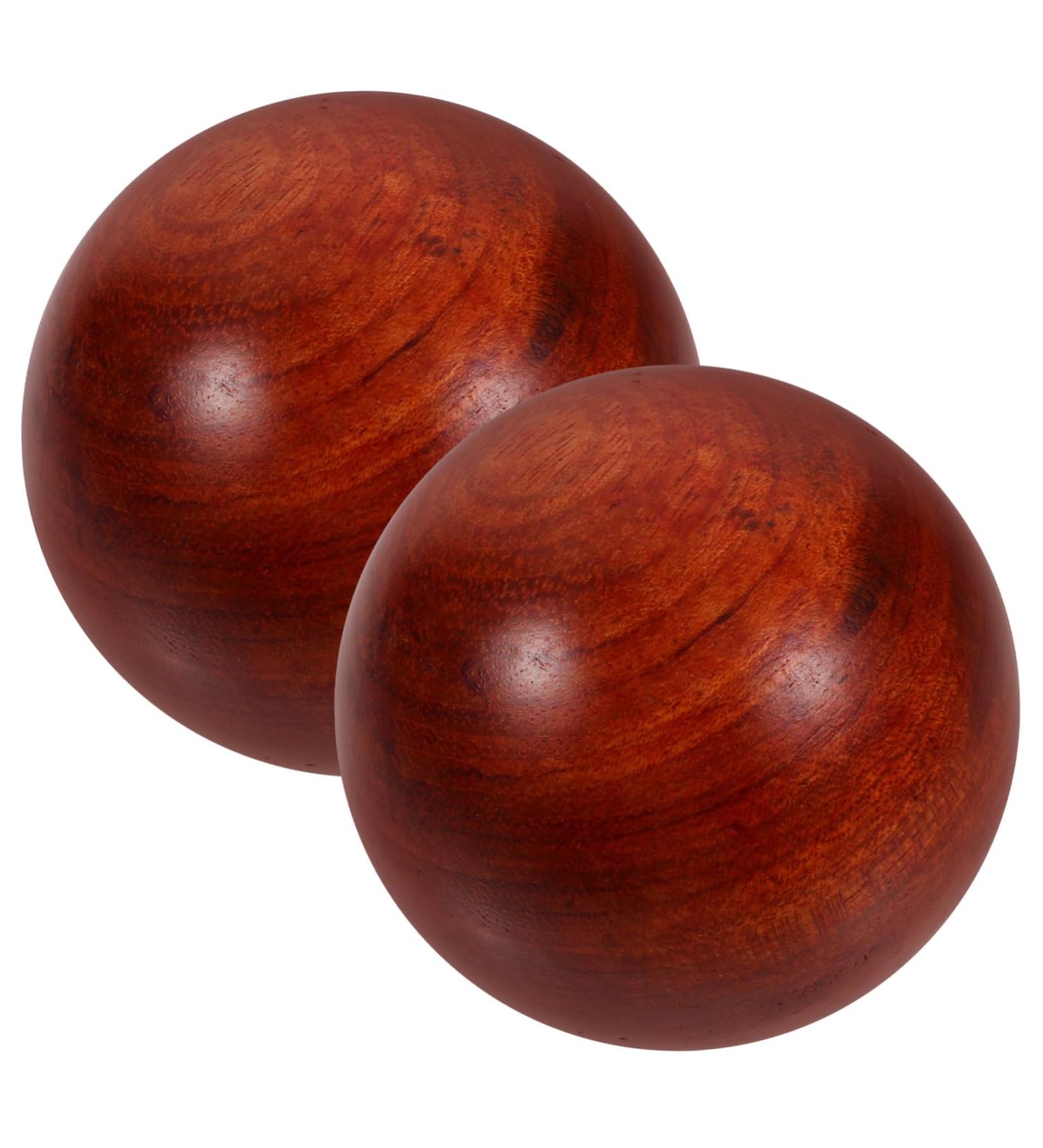 Ultechnovo 4-Piece Handmade Baoding Balls - Wooden Hand Training Balls for Finger Strength - Red Sandalwood with Large Fruits - Buy Online on GoSupps.com