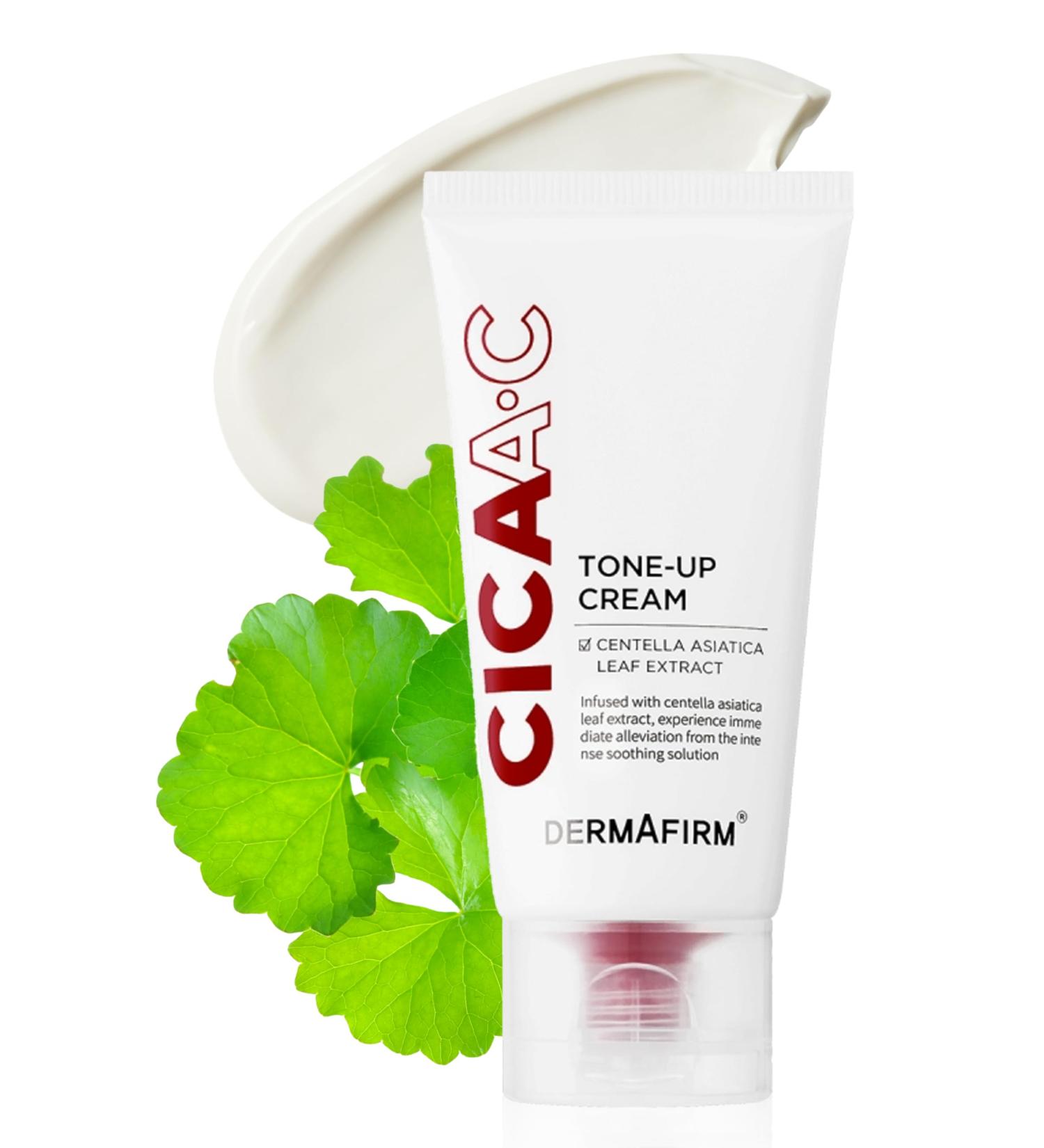 DERMAFIRM CICA AC Tone Up Cream 1.69 oz | Centella Asiatica Face Cream for Dry & Sensitive Skin | Korean Skincare Beauty Product Facial Moisturizer | K Beauty Skin Care Tone Up Cream for Women & Men - Buy Online on GoSupps.com