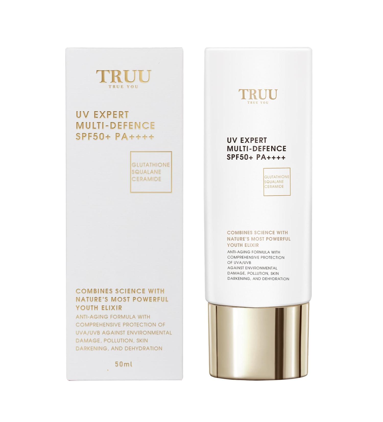 Buy TRUU Expert Multi-Defence Aqua Fluid SPF50+PA++++ 50ML - Ultimate Sun Protection for All Skin Types | International Shipping Available - Buy Online on GoSupps.com