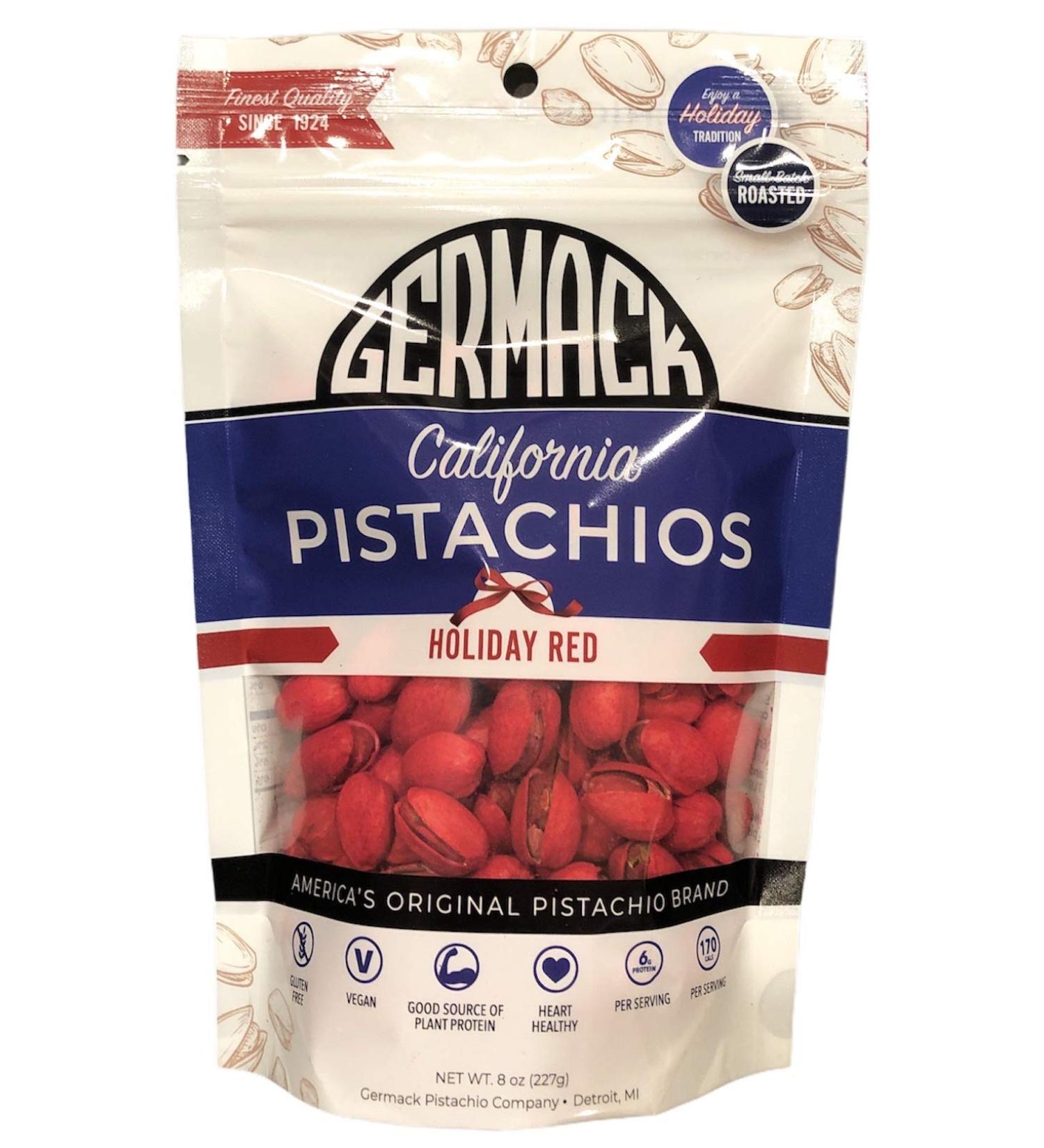 Germack Pistachio Company, Original Pistachio Nuts, Roasted and Salted, 8oz (Red)