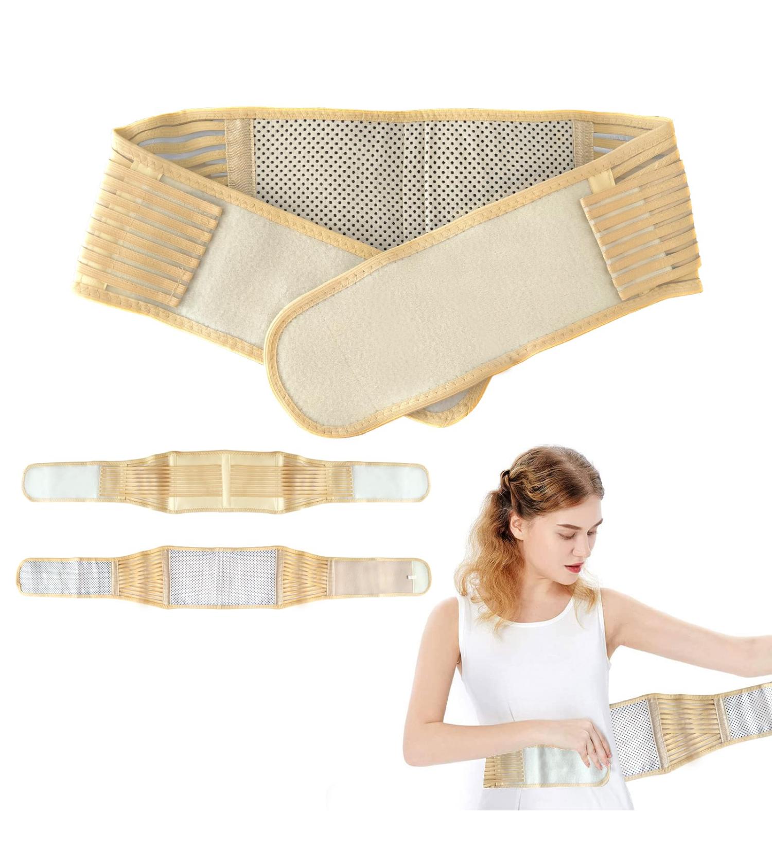 Gopaw Lumbar Spine Turmalin Self-Heating Support Belt - Magnetic Pain Relief Back Brace (Beige L) - Buy Online on GoSupps.com