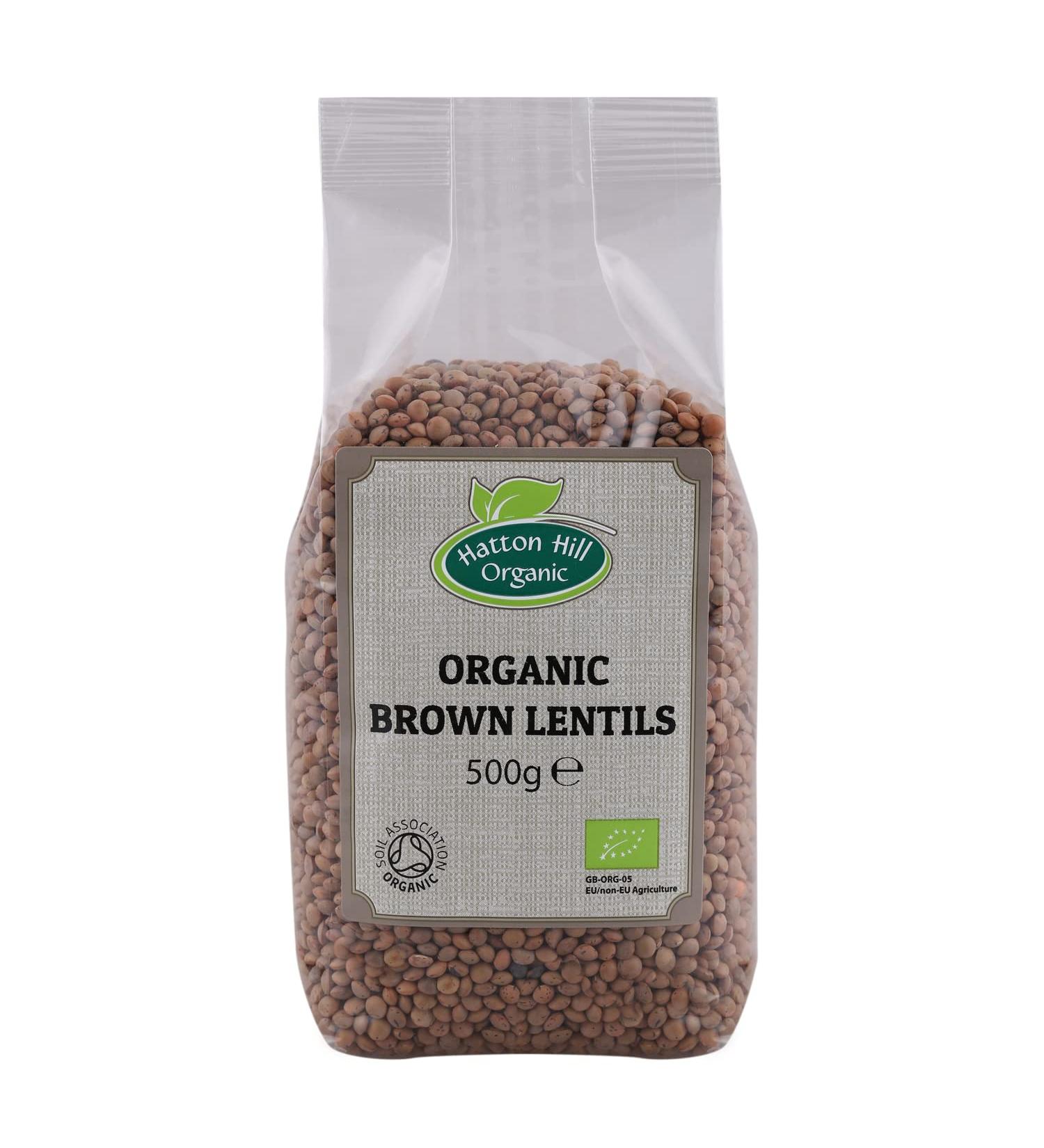 Organic Brown Lentils 500g by Hatton Hill Organic - Buy Online on GoSupps.com