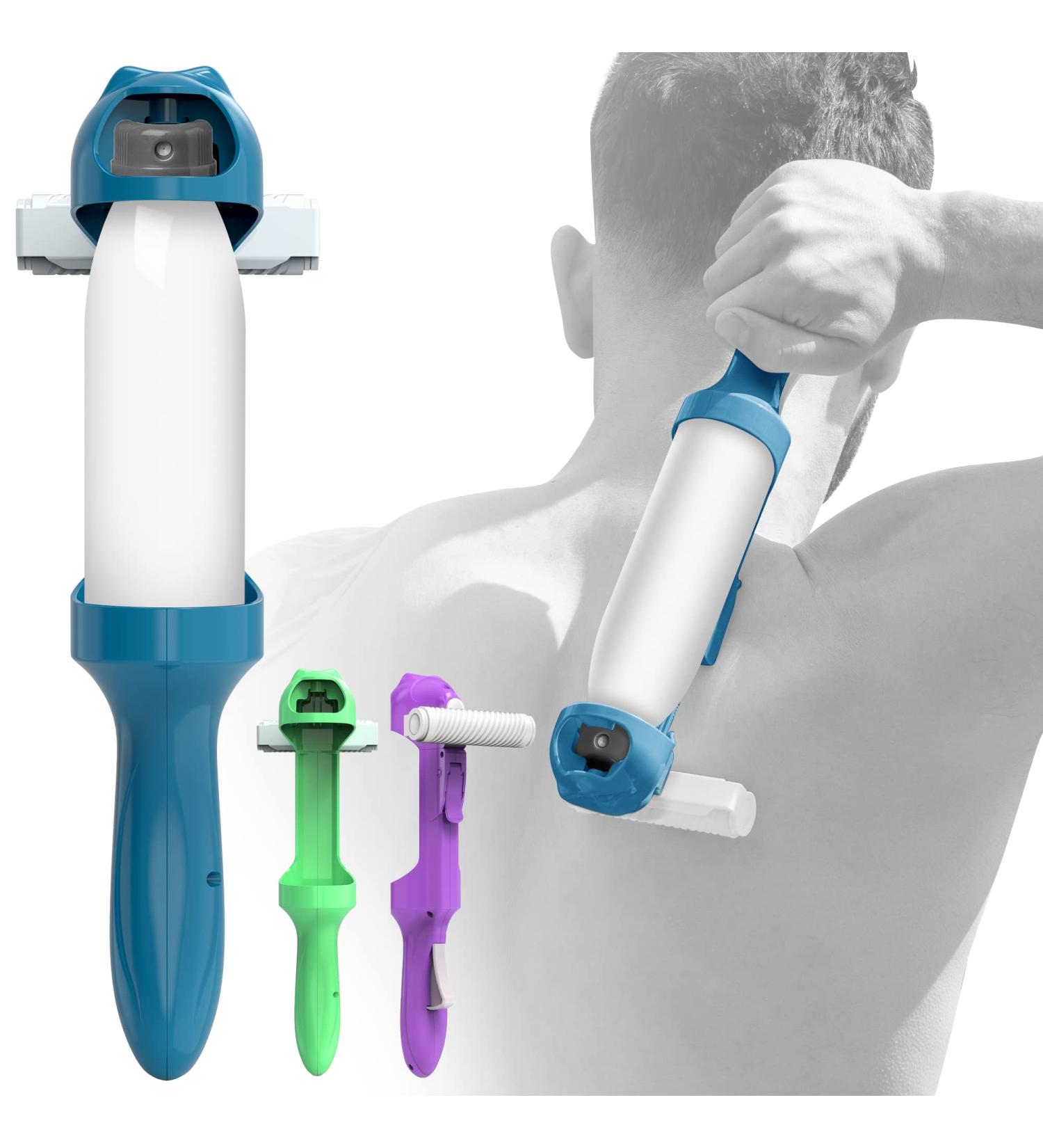Appligator Back Lotion Applicator - for Sunscreen, Moisturizer, Repellents & More - Blue - Buy Online on GoSupps.com