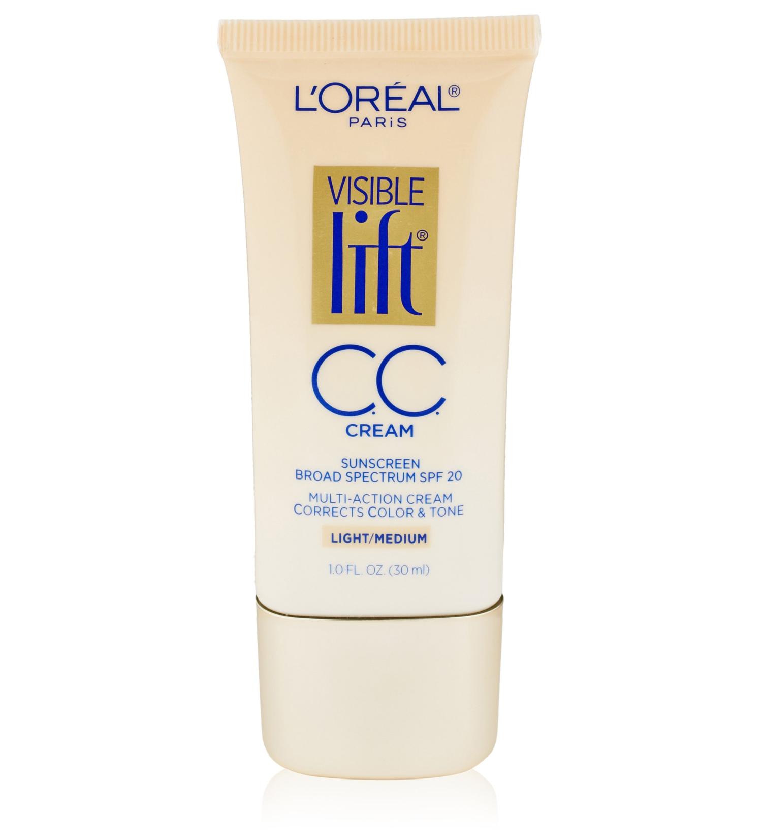 L'Oreal Paris Visible Lift CC Cream - Light/Medium 1 oz | Best Anti-Aging Foundation for Flawless Skin - International Shipping Available - Buy Online on GoSupps.com
