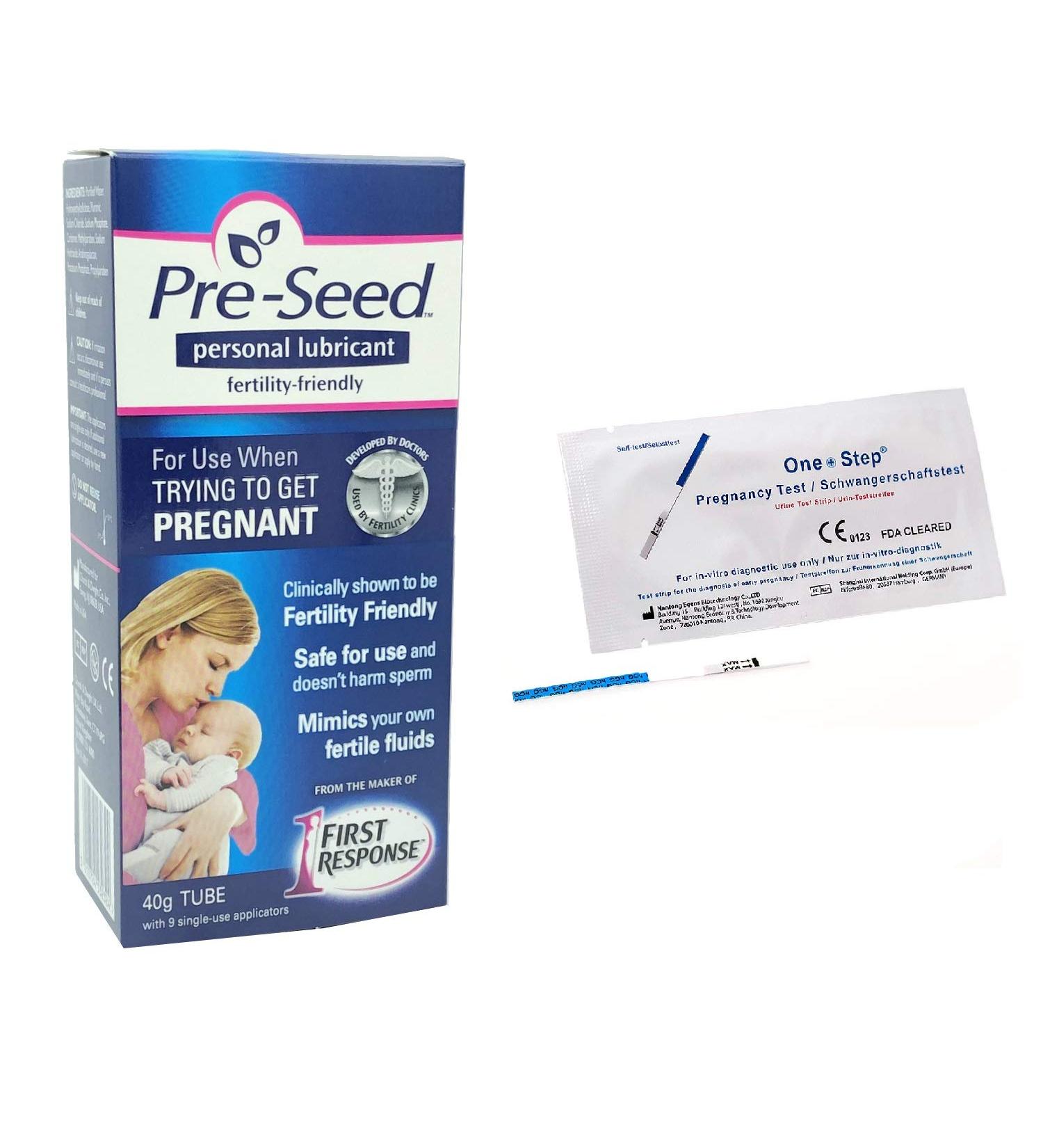 Pre-Seed Multi-Use Fertility Friendly Intimate Moisturizer + 5 Ultra Early 10mIU Pregnancy Tests - Buy Online on GoSupps.com