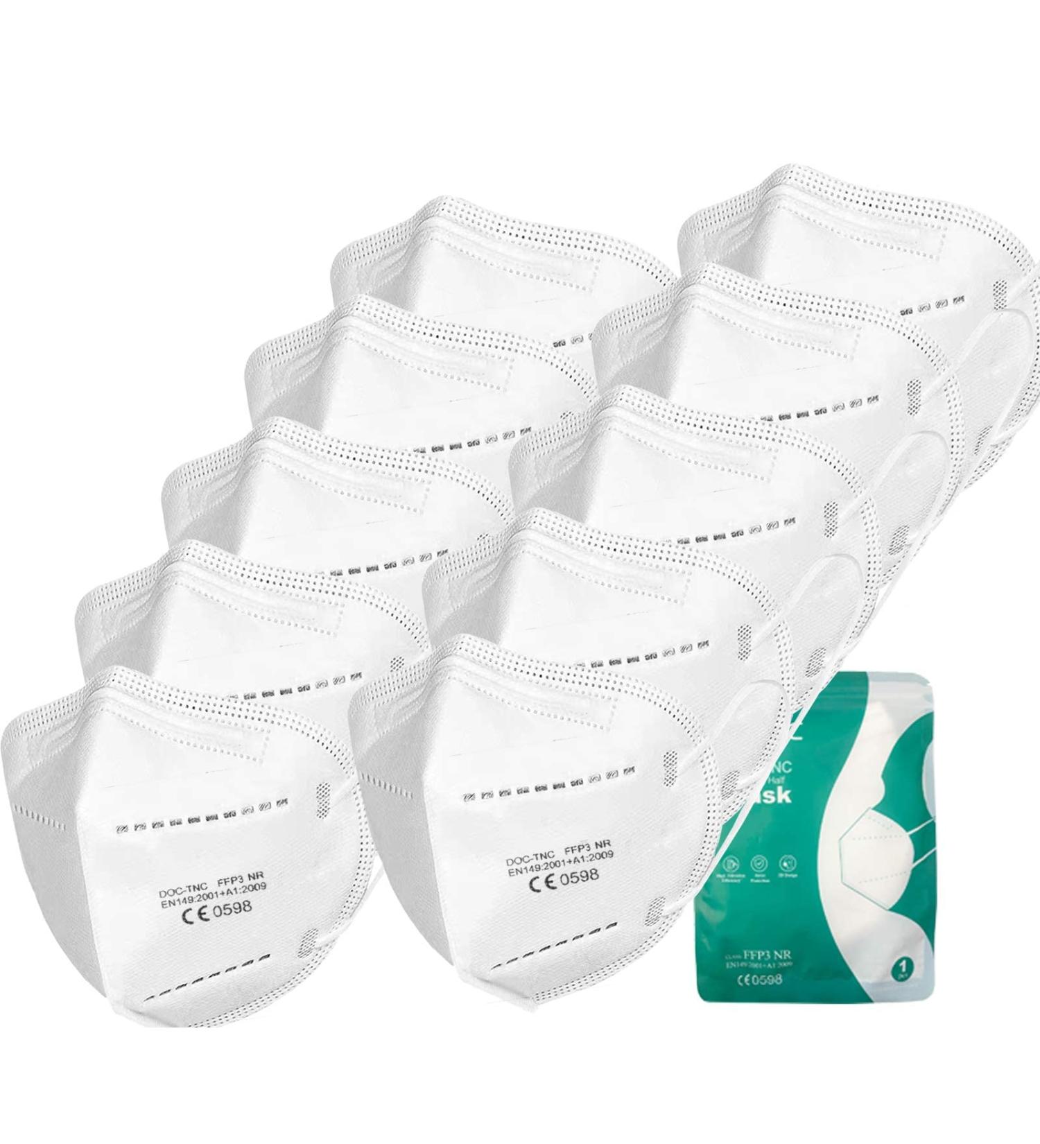 Buy Doc 50x FFP3 Face Masks Individually Packaged 99% Filter Efficiency Breathable Cotton Respiratory Protection - Buy Online on GoSupps.com