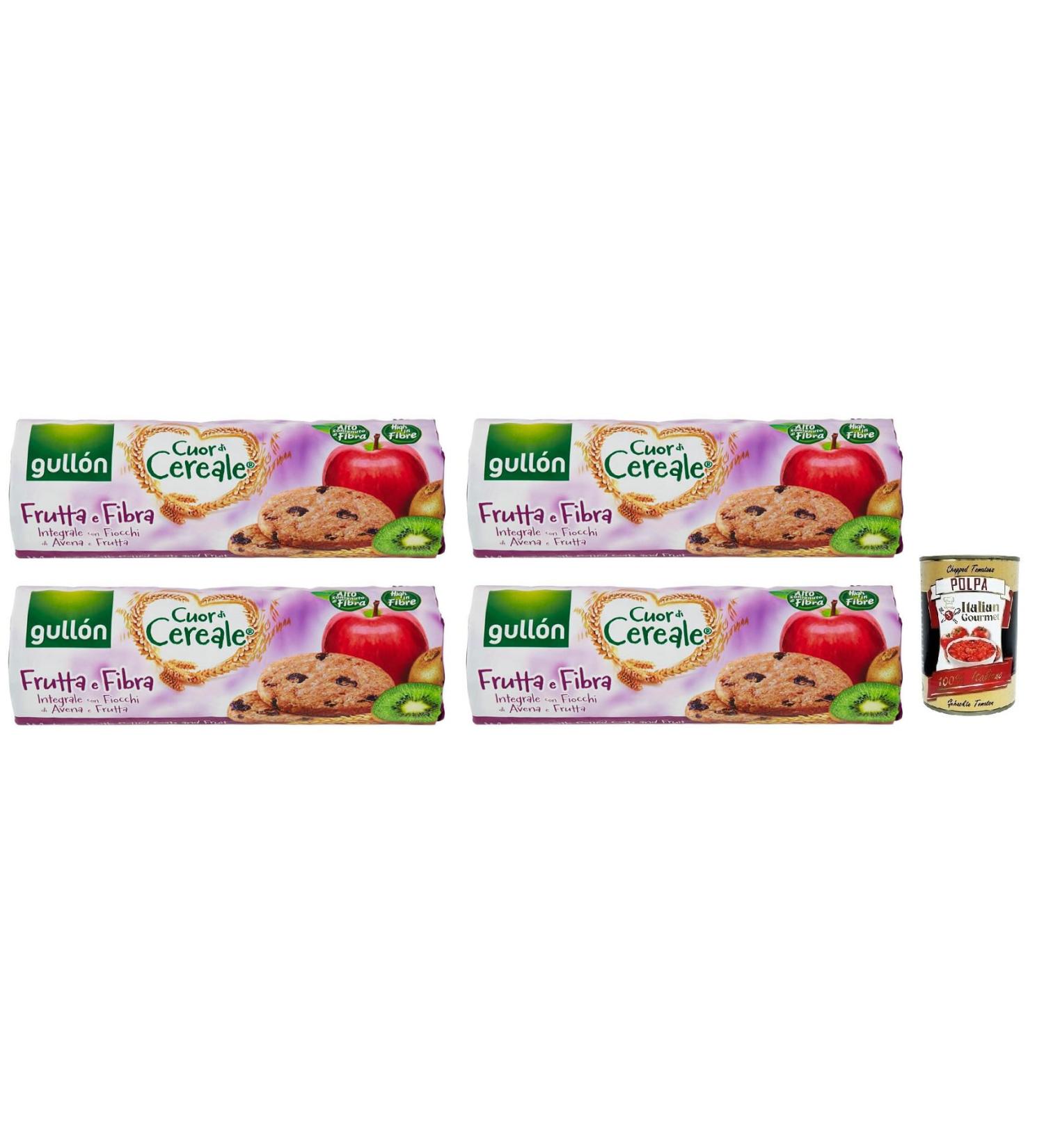  Italian Gourmet E.R. Gull n Cuor di Cereale Frutta Set of 4 Whole Grain Cookies with Fruit and Oatmeal 300 g Set + Italian Gourmet Tomato Pulp Box 400 g - Buy Online on GoSupps.com