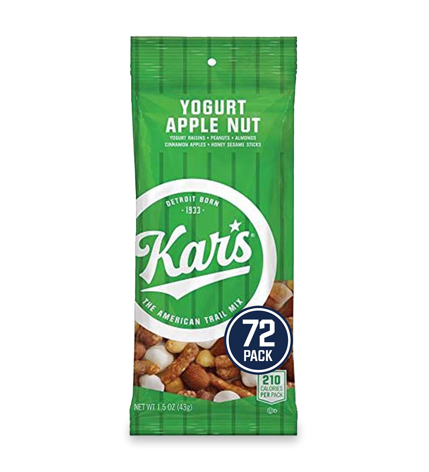 Kars Nuts Yogurt Apple Nut Trail Mix 1.5 oz Individual Packs - Bulk Pack of 72 | Gluten-Free Snacks - Buy Online on GoSupps.com