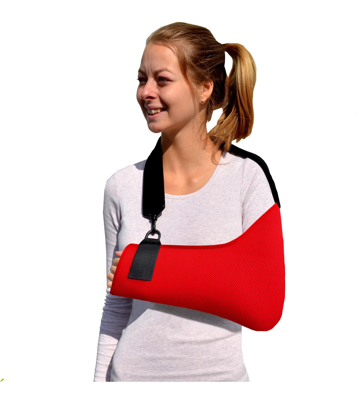 4DflexiSPORT Arm Sling Adult - M Red/Red, Cooling Fabric, Easy Fit, Safe & Comfortable - Buy Online on GoSupps.com