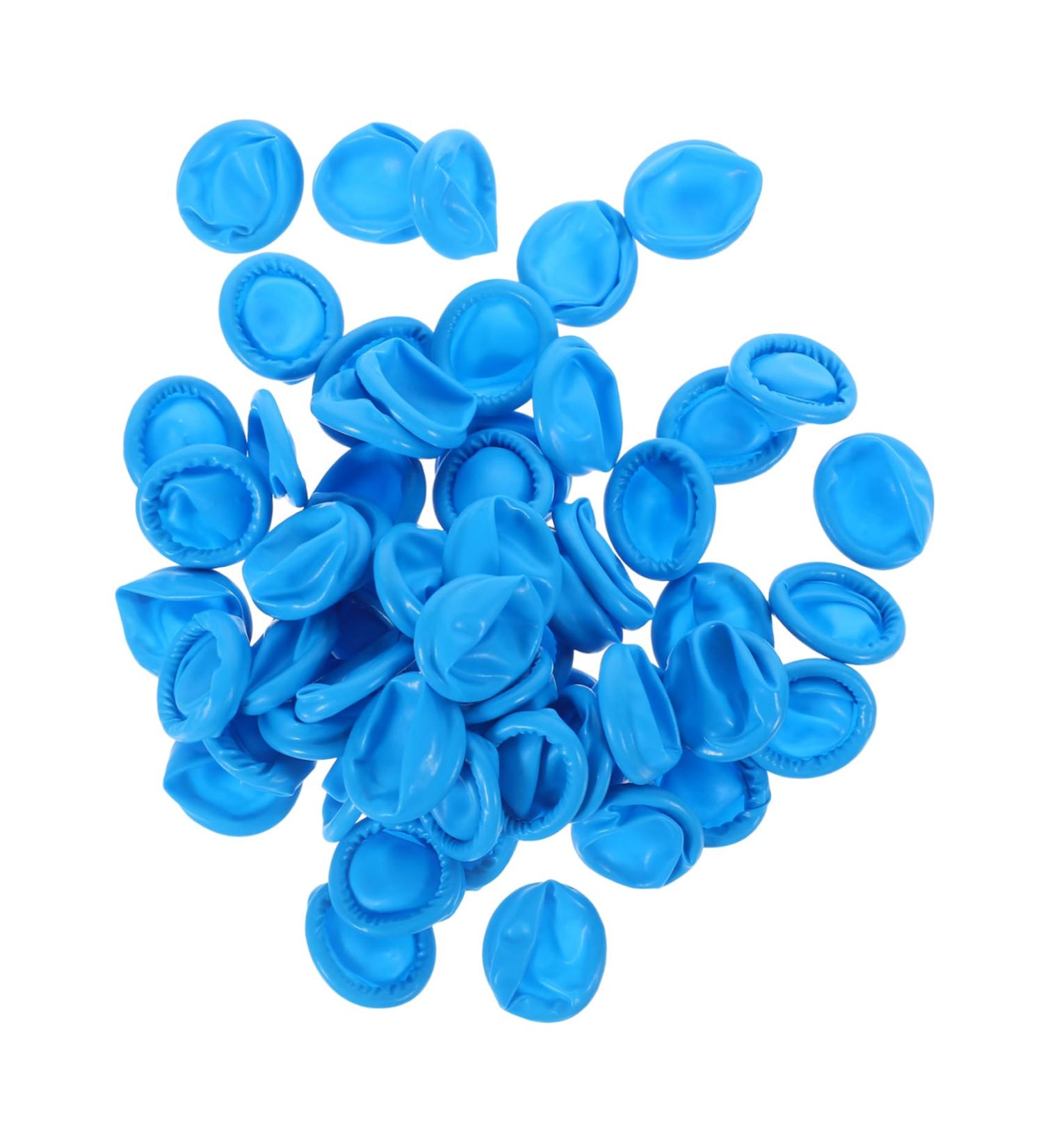Veemoon 100pcs Nitrile Finger Cots - Sky-Blue Finger Protectors for Secure Grip & Protection | Durable Finger Sleeves for Crafting & Electronics - Buy Online on GoSupps.com