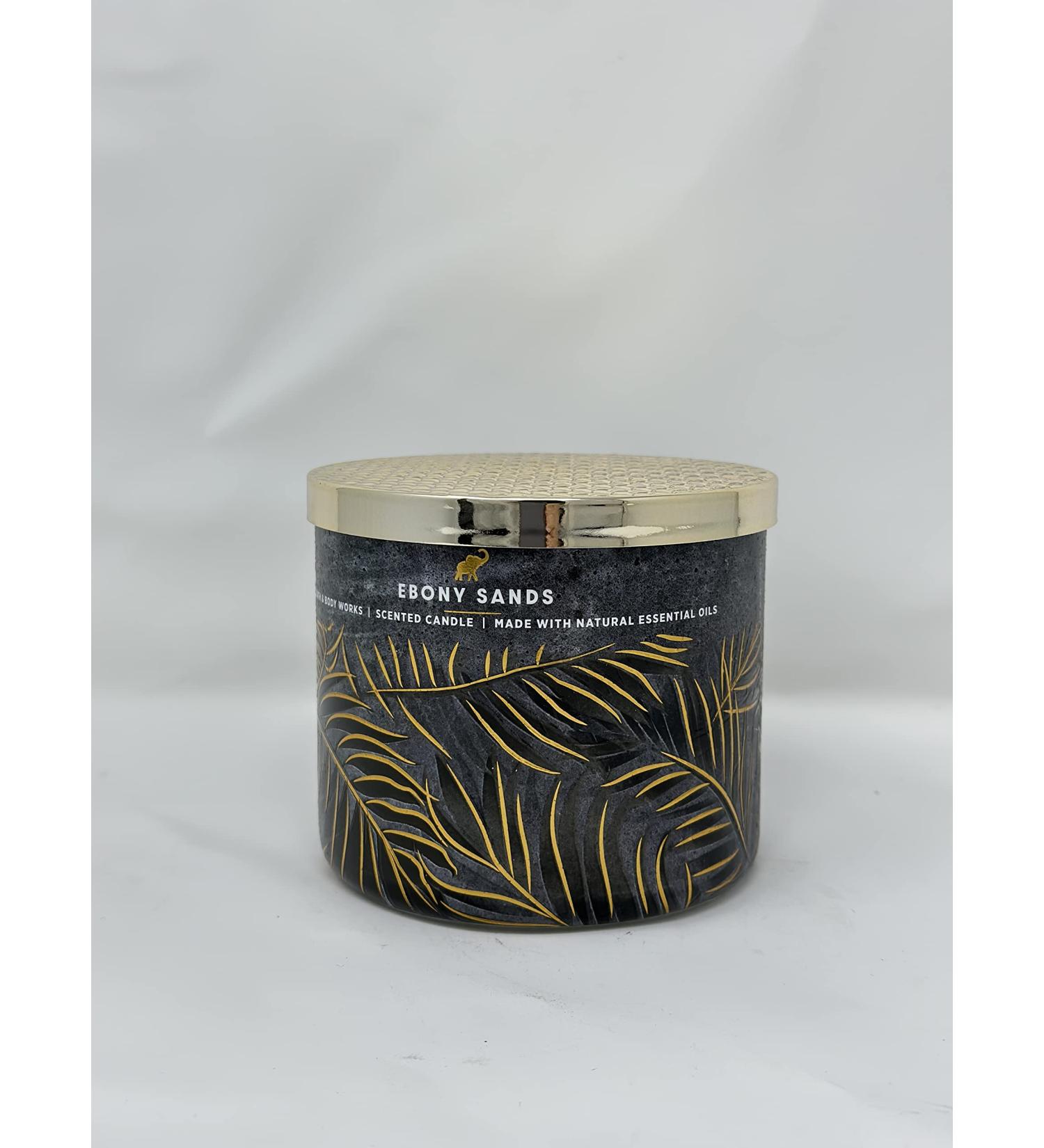 Ebony Sands 3 Wick Candle 14.5 oz / 411 g Made with Natural Essential Oil