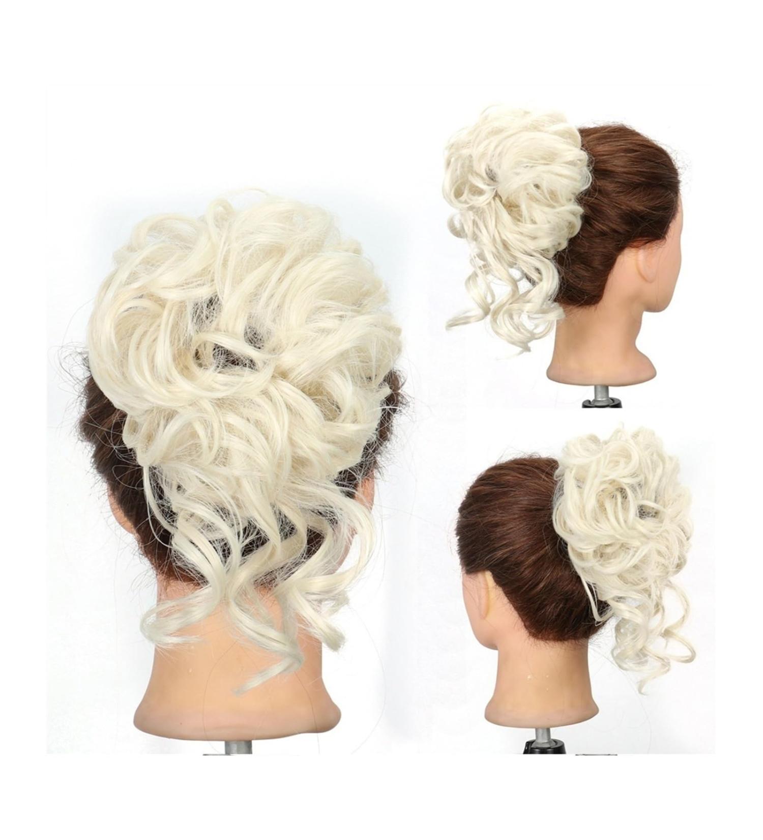 Hair Bun Hairpiece for Women Messy Bun Hair Piece for Women Tousled Updo Hair Bun Extensions Synthetic Elastic Band Hair Chignon Wavy Curly Ponytail Hairpieces for Daily Wear Hair Chignons(Q40 60) - Buy Online on GoSupps.com