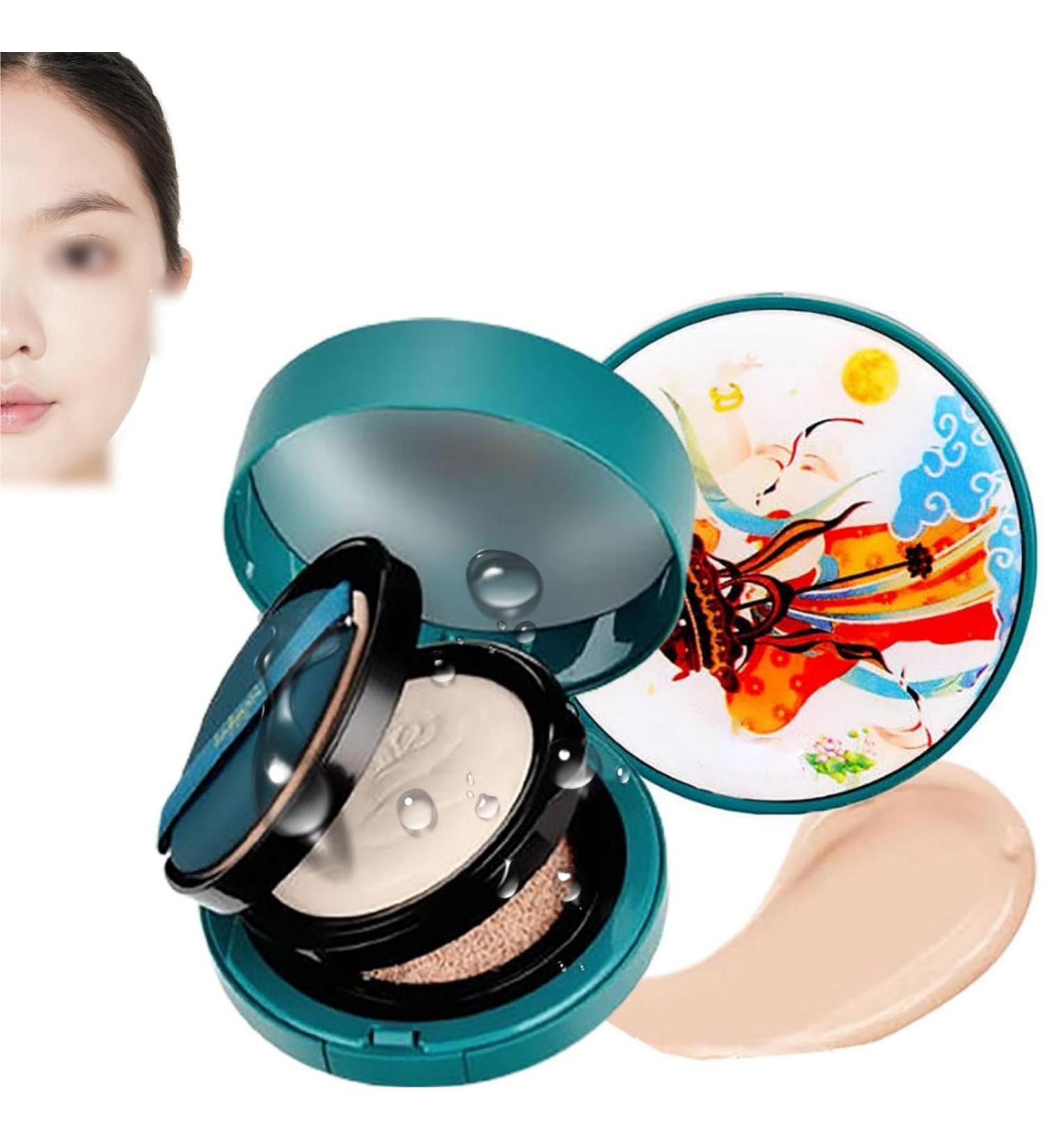 Red Ginseng Rejuvenating Double Layer Foundation 2-In-1 Double-Layer Powder Foundation & Cushion Foundation Waterproof Sweat Proof Foundation For Moisturizing Long-Lasting Concealer Powder (Natural) - Buy Online on GoSupps.com