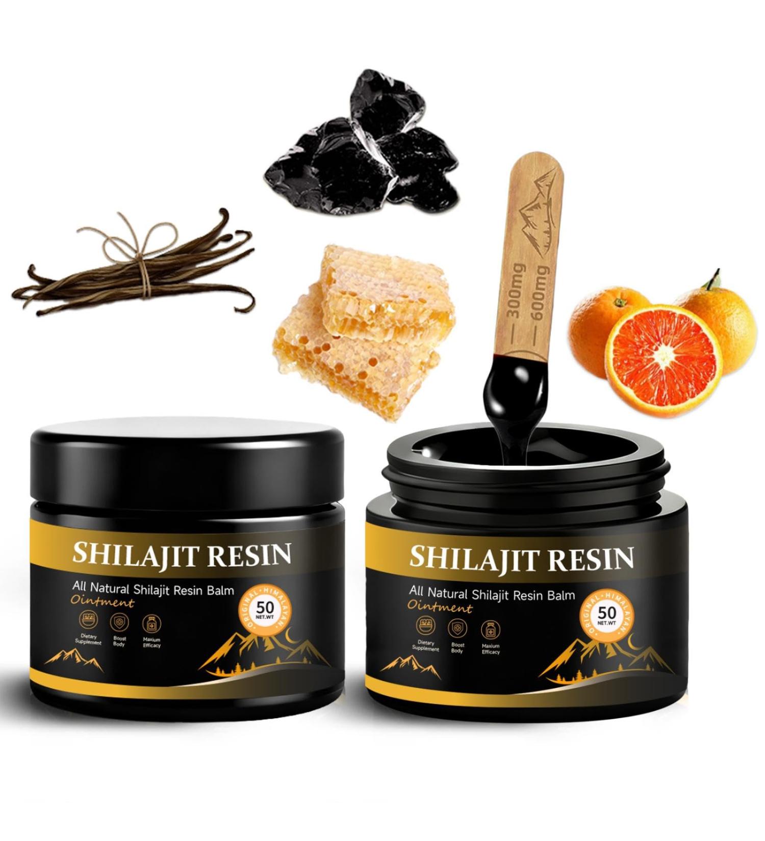 Wone Himalayan Shilajit resin Shilajit from the Himalayas purity gold 85+ trace elements increases energy and immunity 50 g glass with measuring spoon - Buy Online on GoSupps.com
