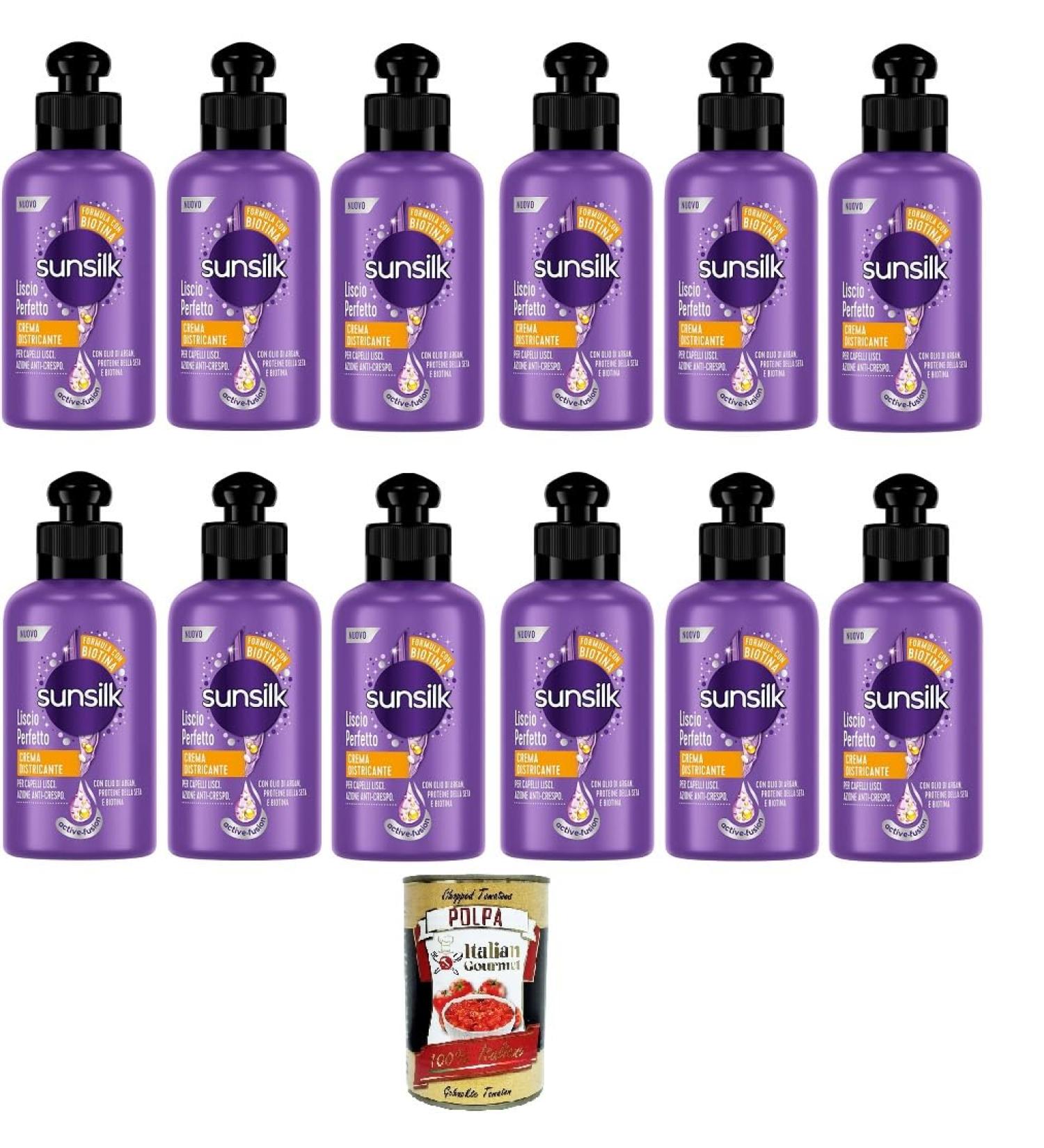 Unilever Sunsilk Perfect Smooth Detangling Cream 12 pieces cream for longlasting smooth hair without rinsing 200 ml + Italian Gourmet Polpa 400 g - Buy Online on GoSupps.com