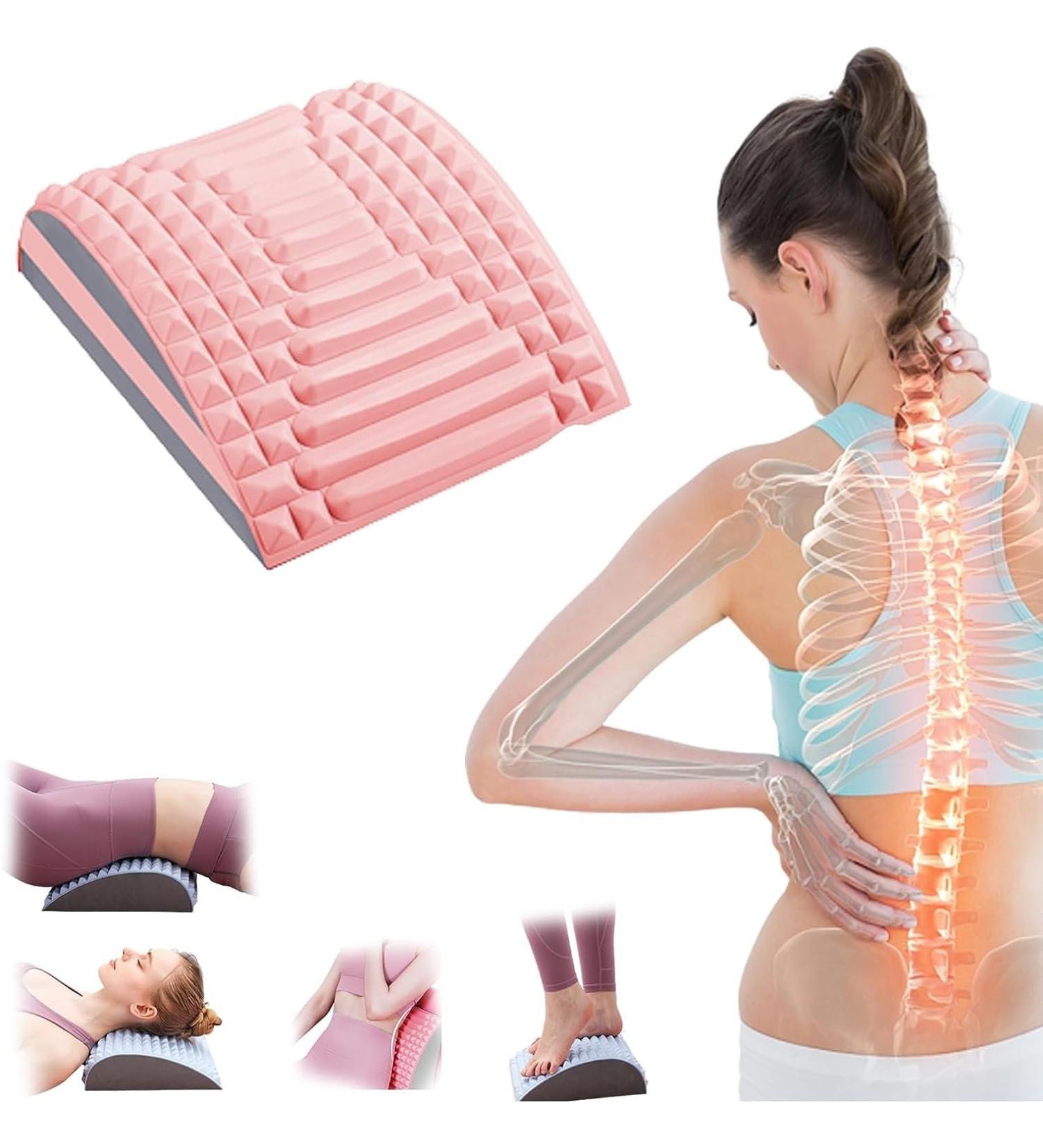 Neck & Backrest Pillows for Pain Relief | Chronic Lumbar Support Sciatica Posture Correction - Col Pink - Buy Online on GoSupps.com