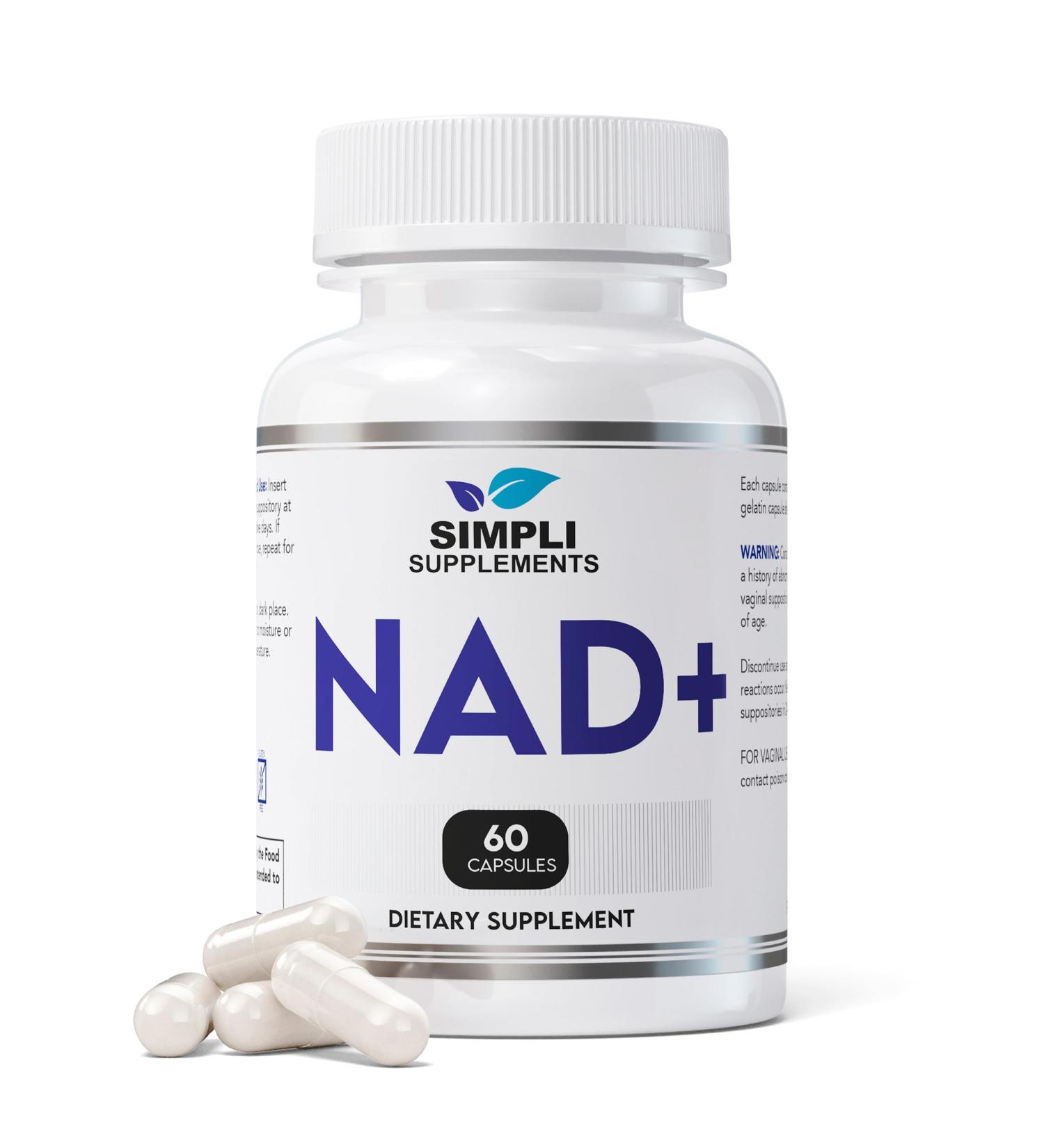NAD Supplement for Anti-Aging and Cell Regeneration | NAD Booster 500mg Per Serving | NMN Supplement Alternative | Similar to Nicotinamide Riboside | 60 Capsules (30 Day Supply) 1 - Buy Online on GoSupps.com