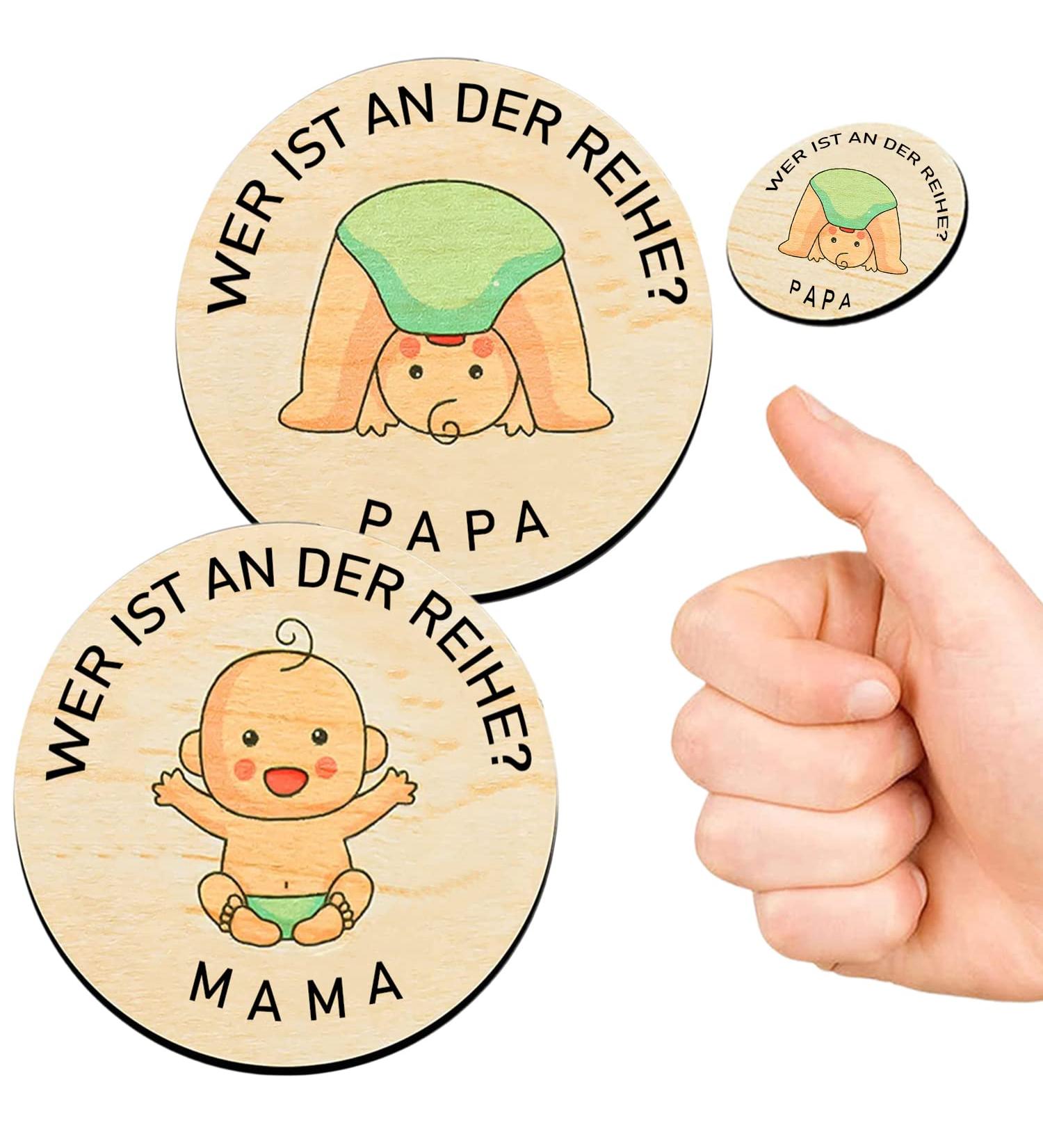 Pulangren Baby Gift for Young Girls & Boys - Unique Pregnancy Gift Wooden Decision Coin Baptism Gift Ideas for Expectant Mothers - Buy Online on GoSupps.com