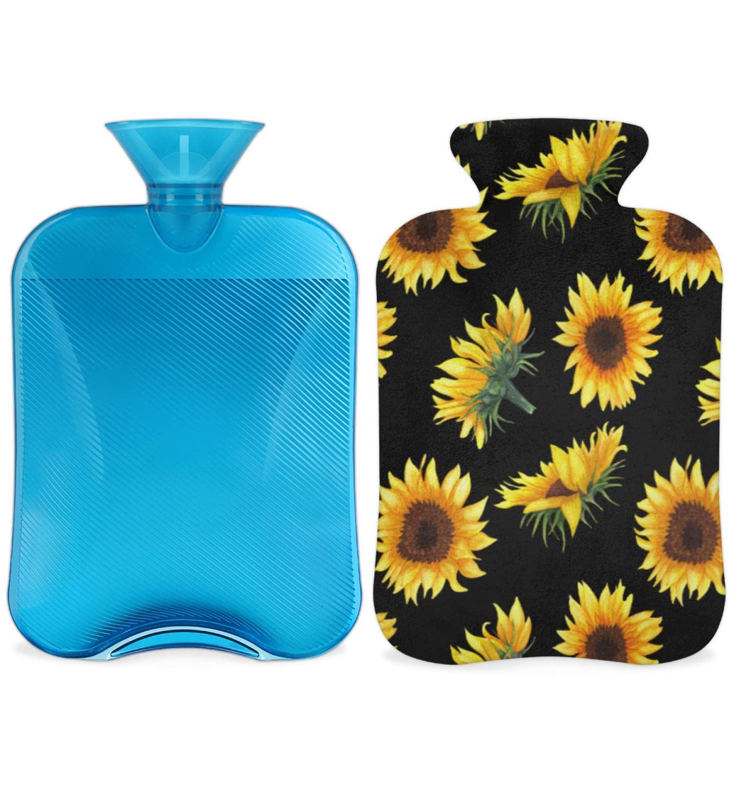 Yellow Sunflower Heat Bottle - 2L Capacity for Pain Relief & Menstrual Cramps - Buy Online on GoSupps.com