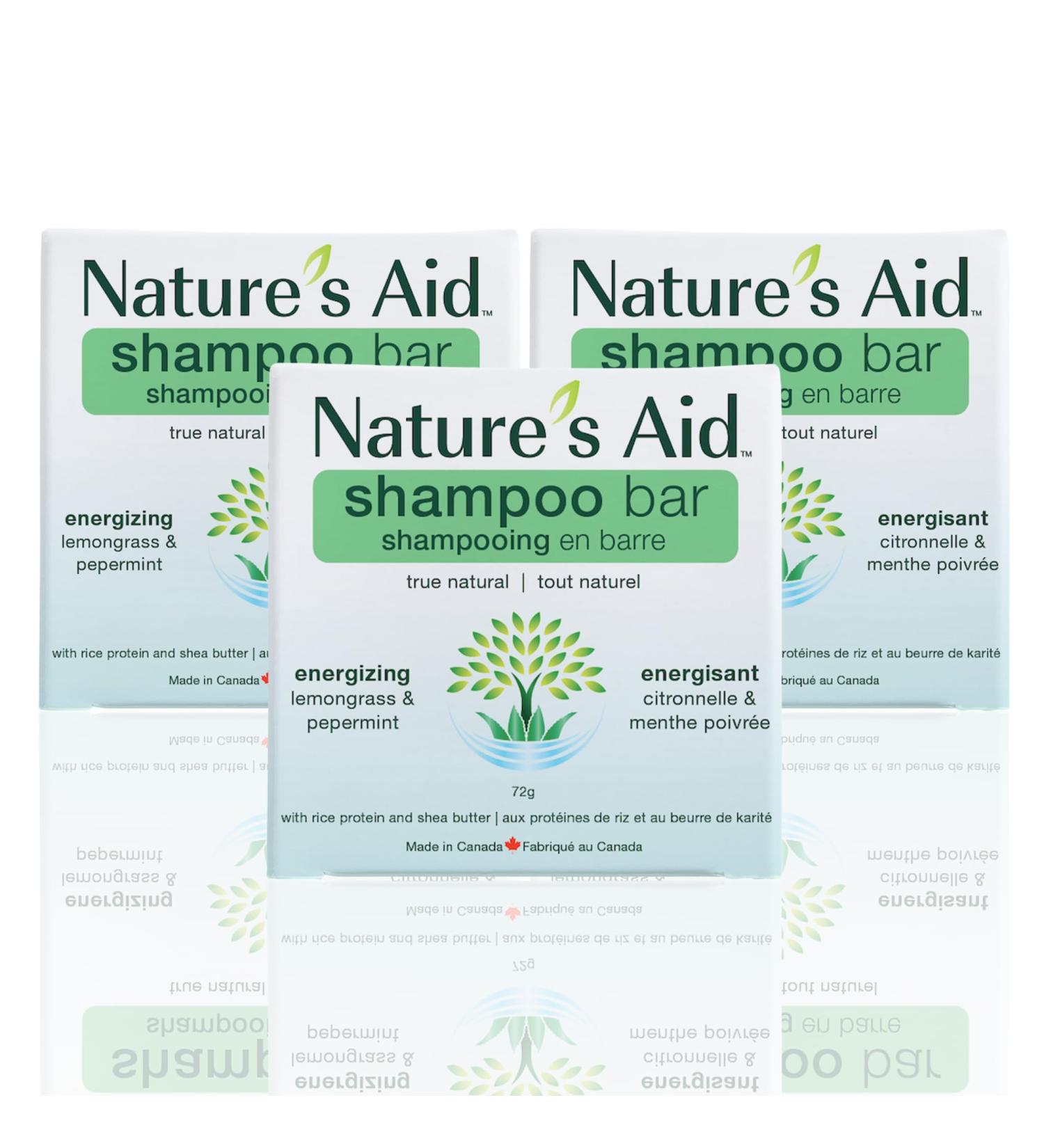 Solid Shampoo Energizing Lemongrass & Peppermint (Pack of 3)