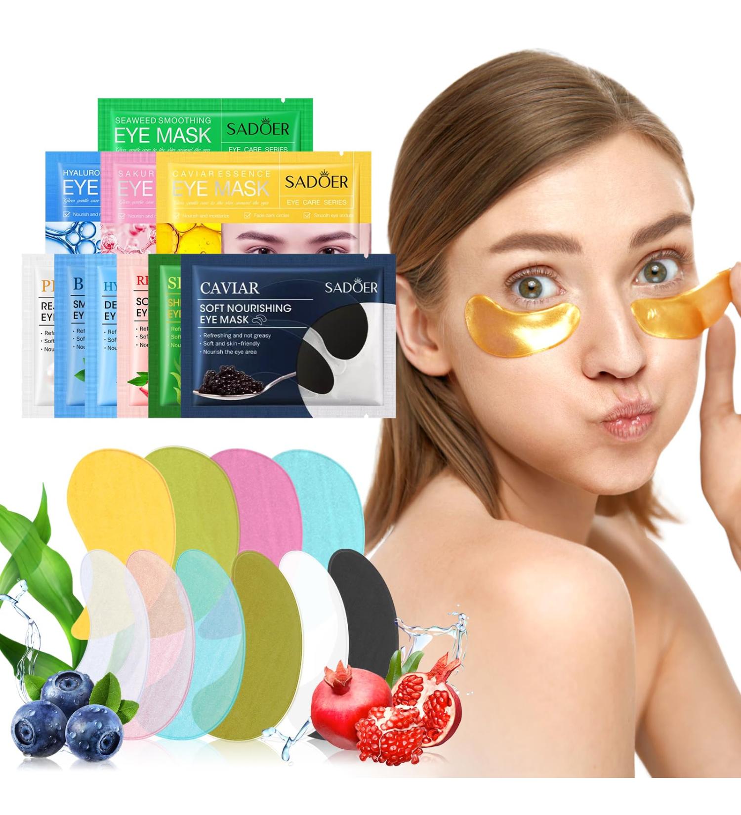 10 Pairs Hyaluronic Acid Eye Pads - Anti-Dark Circles & Anti-Wrinkle Patches with Collagen for Tired Eyes - Buy Online on GoSupps.com