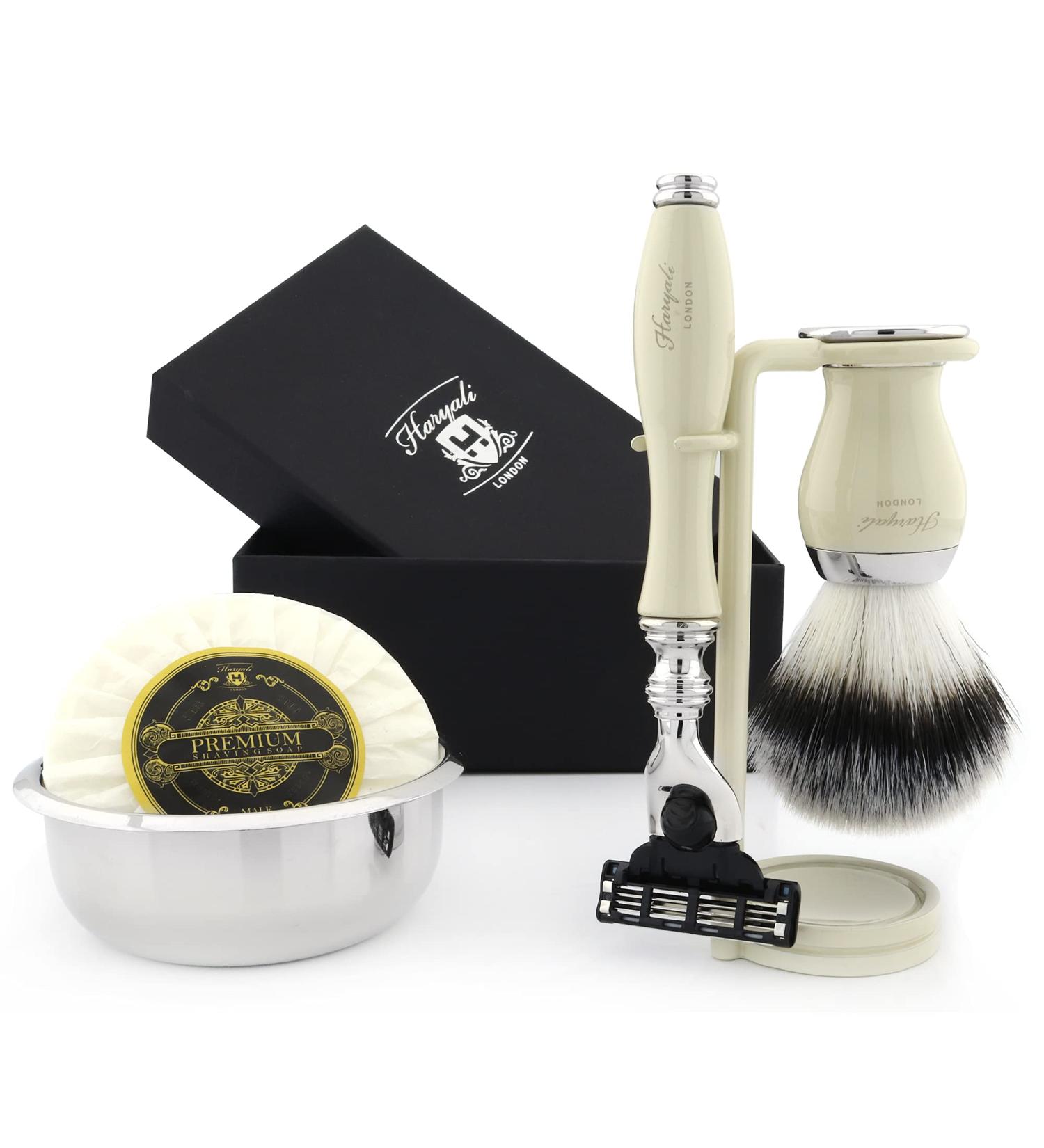 3 Edge Shaving Set for Mach3 Razor - Men's Gift Set with Brush Bowl & Soap | Perfect for Dad - Buy Online on GoSupps.com