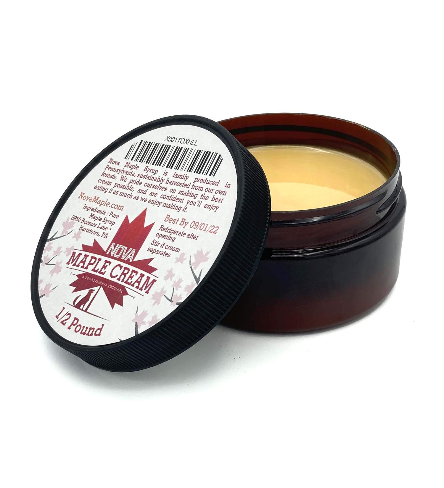 Nova Maple Cream - Grade-A Maple Cream Butter Spread (1/2 lb) - Pure & Delicious - Buy Online on GoSupps.com