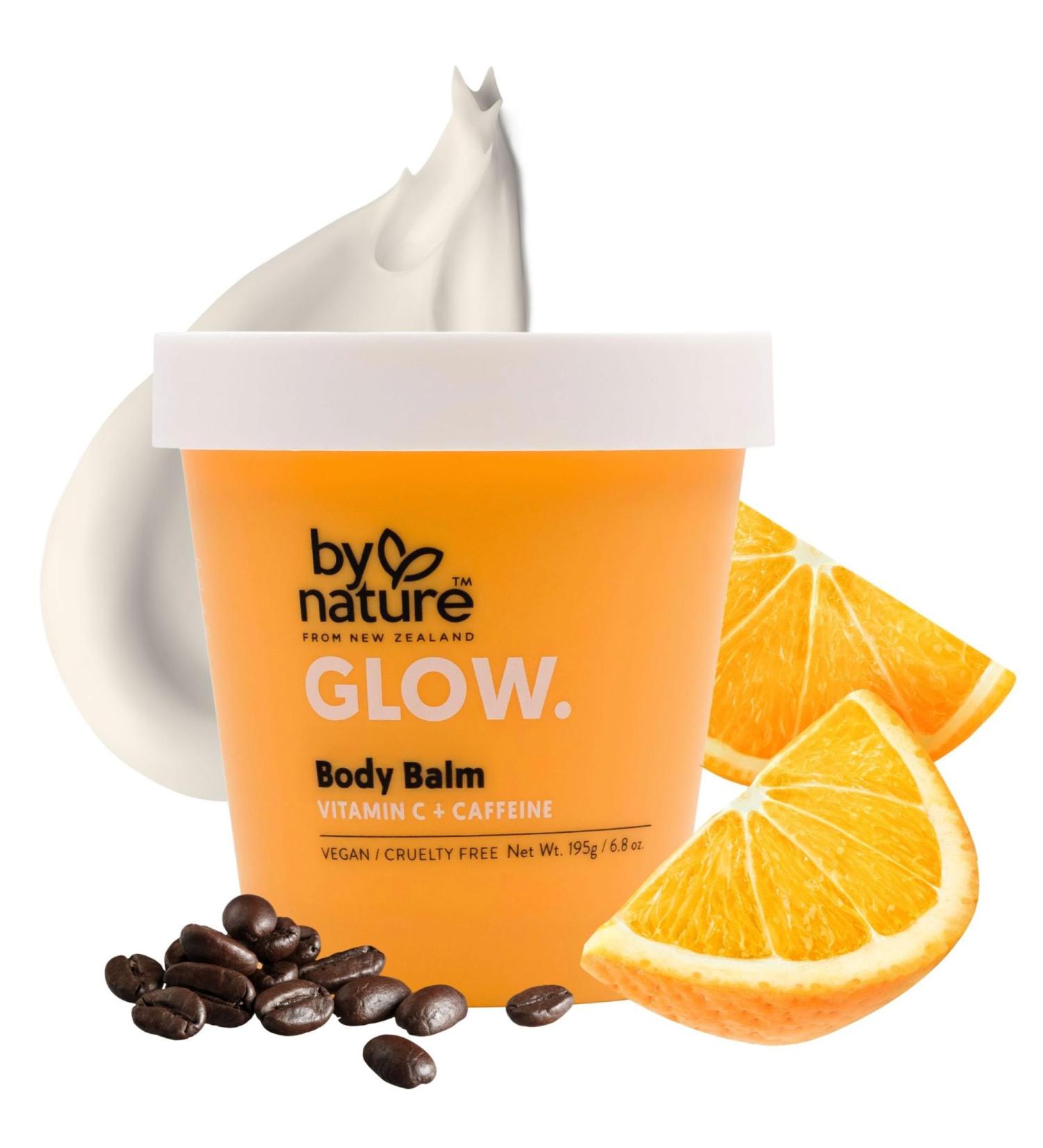 By Nature Glow Vitamin C + Caffeine Body Balm for Dark Spots Hydrating Skin Moisturizer with Whipped Shea Butter Vegan Cruelty-Free Made in New Zealand (6.8 oz) - Buy Online on GoSupps.com