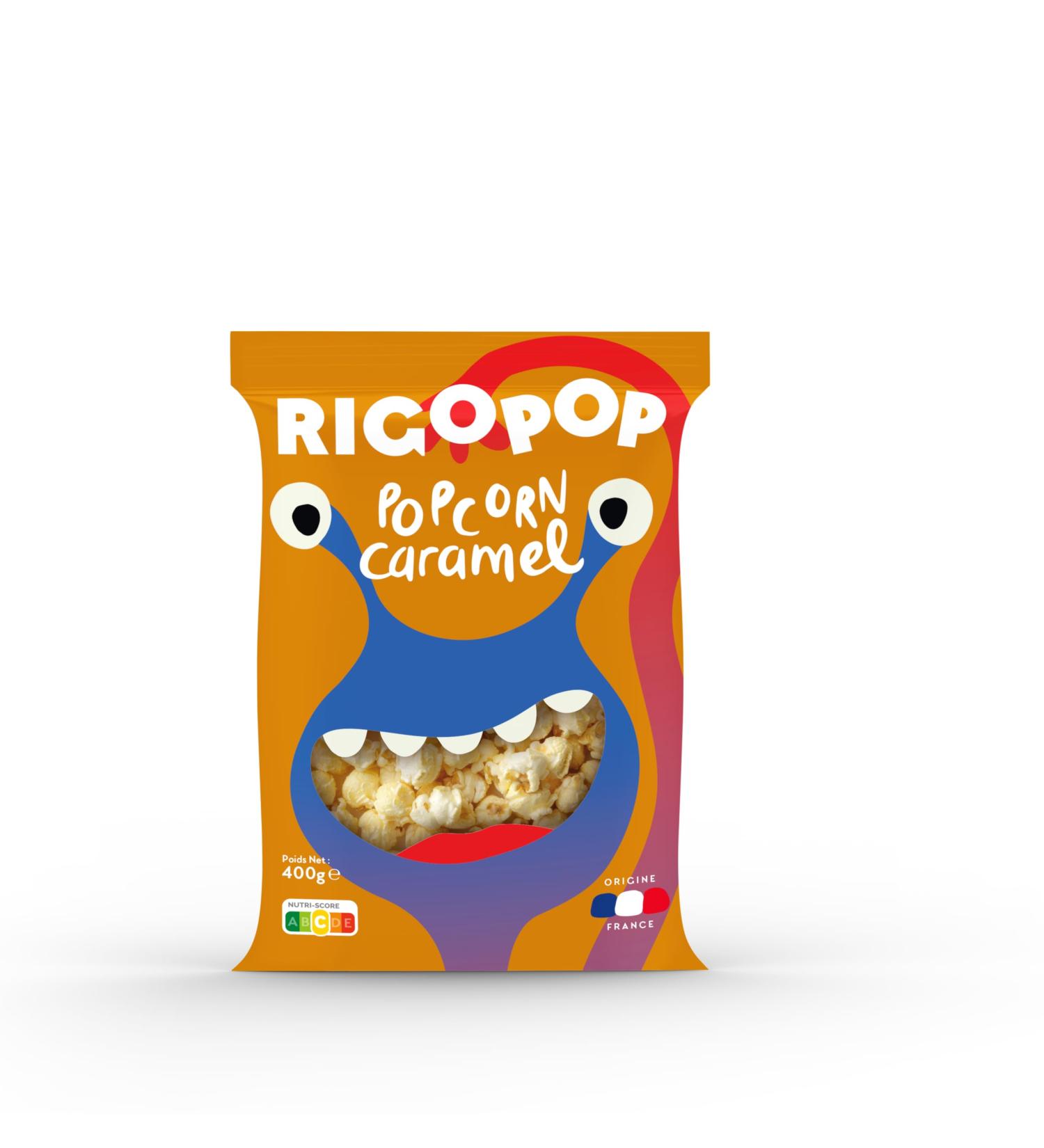 MAÎTRE PRUNILLE - RIGOPOP - Pop Corn Sweet Mushroom - Caramel Flavor - Bright Corn - Ready to Enjoy - To share - Made in Fra