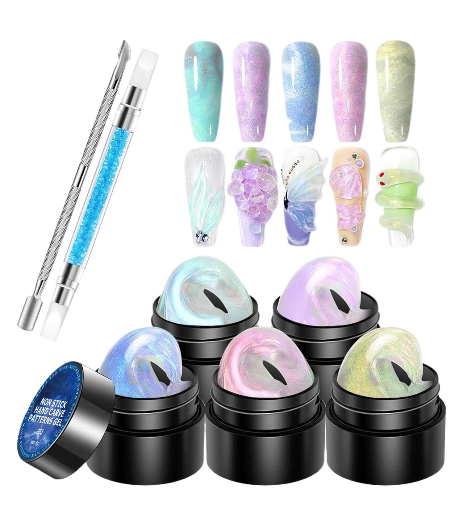 5g Solid Builder Kit of 5 Colors Manicure Gel | Professional Nail Extension Formula for Salon Home Craft Design Sculpting Painting - Buy Online on GoSupps.com
