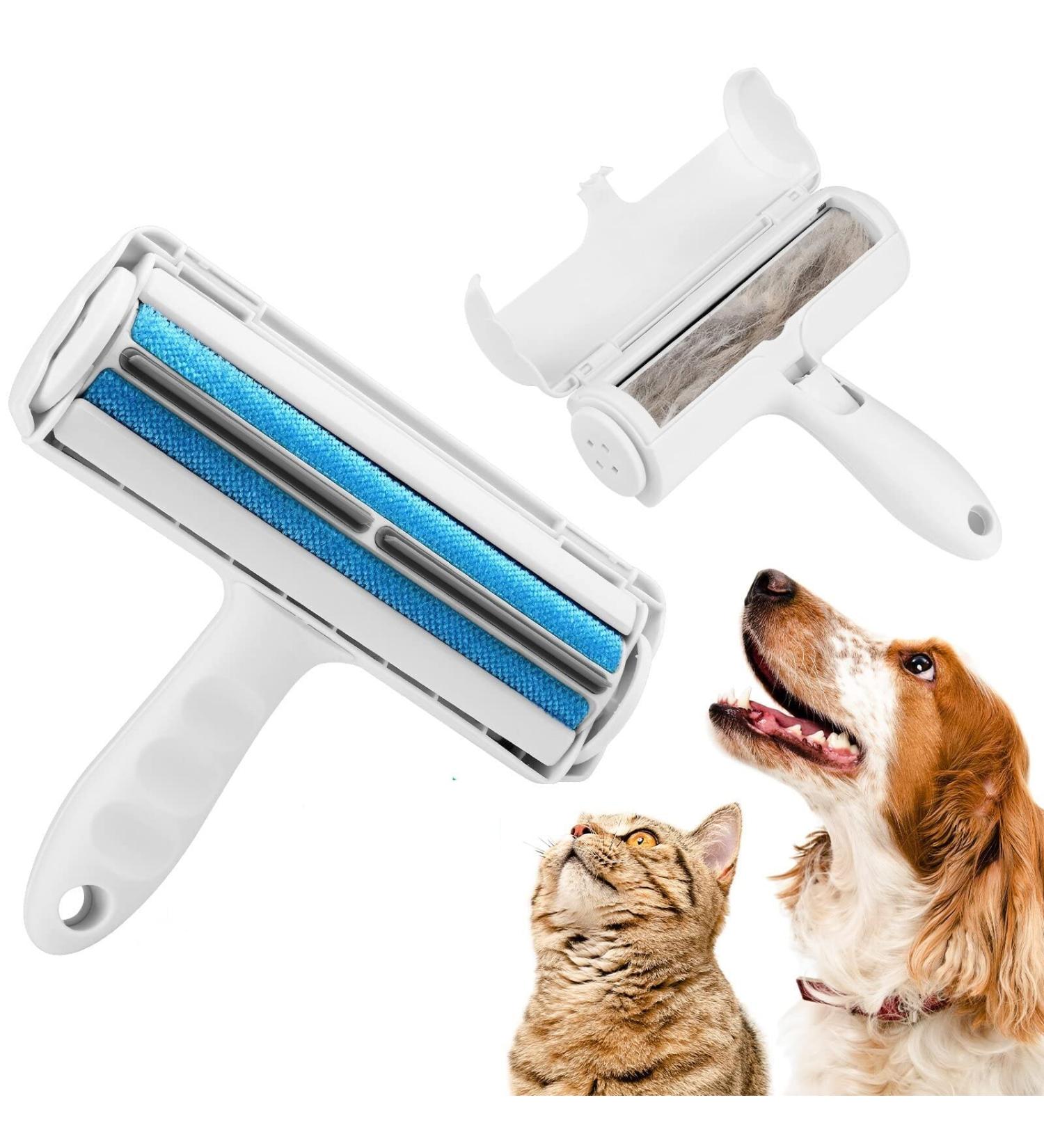 Pet Hair Remover Roller - Reusable Dog & Cat Fur Brush - Self Clean - Eco-Friendly & Efficient - Animal Fur Removal Tool for Laundry, Sofa, Carpet & More - Blue - Buy Online on GoSupps.com