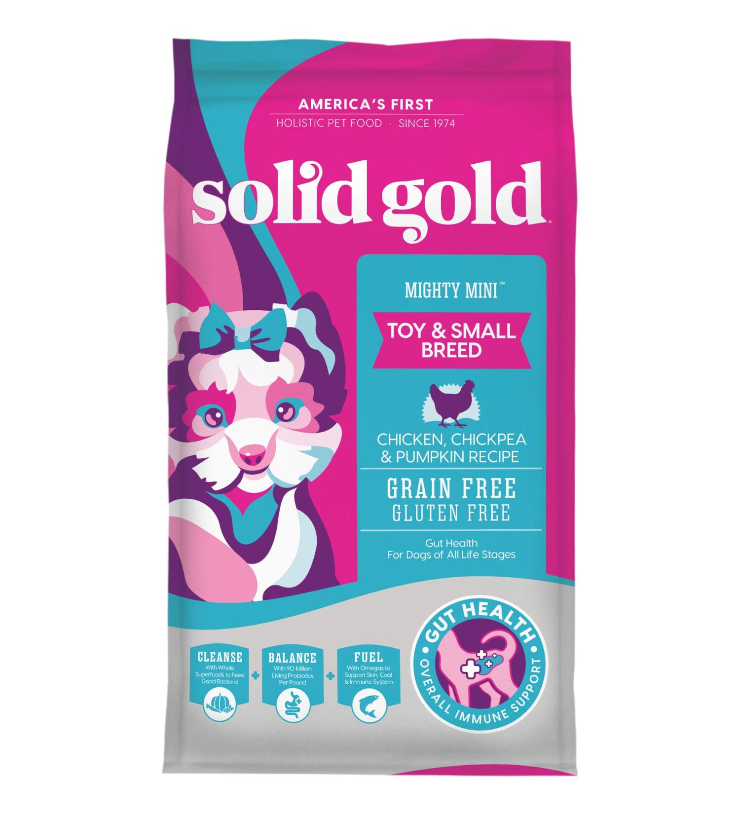Solid Gold Mighty Mini Grain-Free Dog Food with Probiotics - Ideal for Small Breeds - Buy Online on GoSupps.com