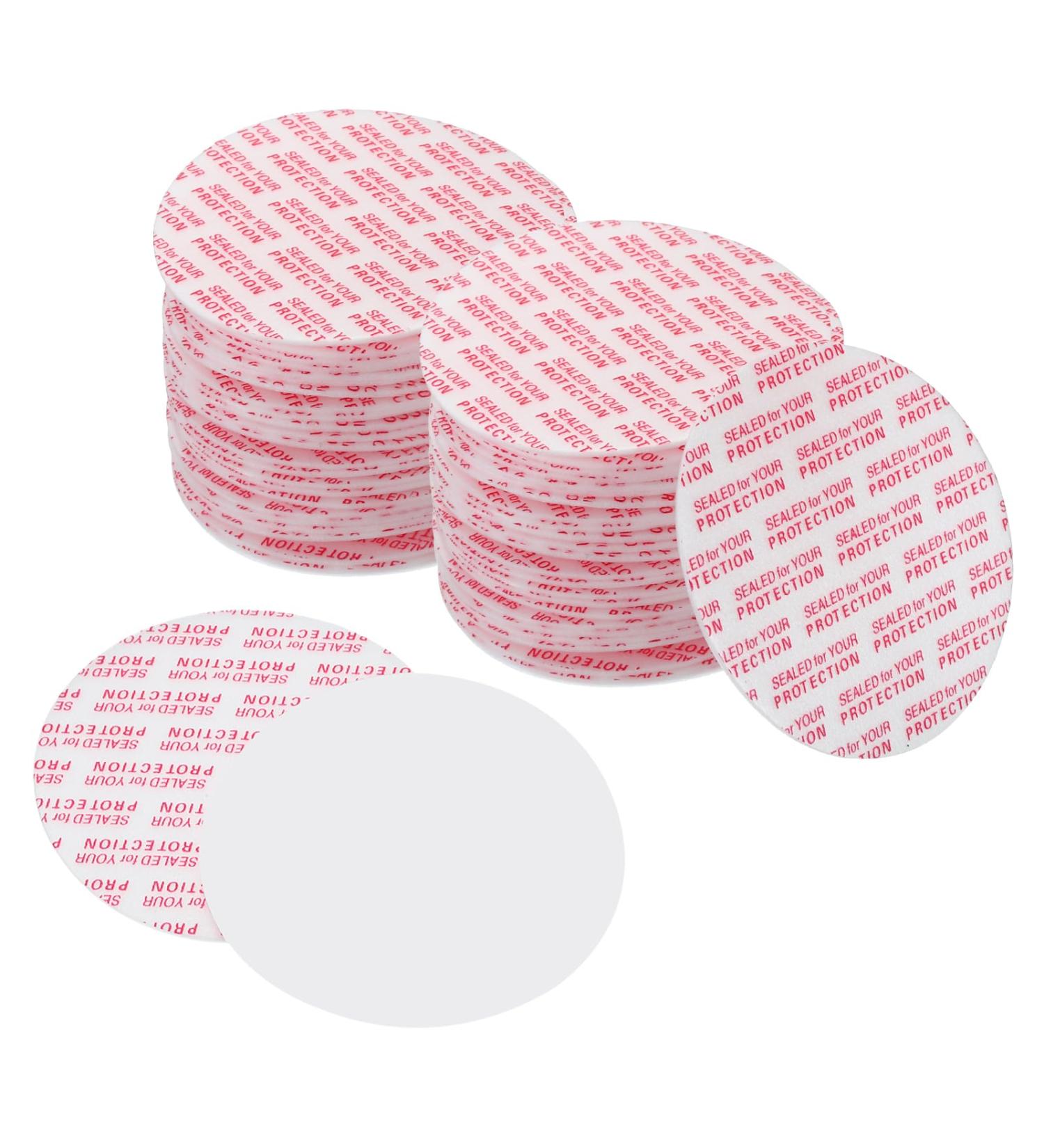 PATIKIL 50mm/2inch Foam Lid Liner 100Pcs PS Foam Resistant Tamper Pressure Sensitive Seal for Bottle Cap Liners Seals White Red - Buy Online on GoSupps.com