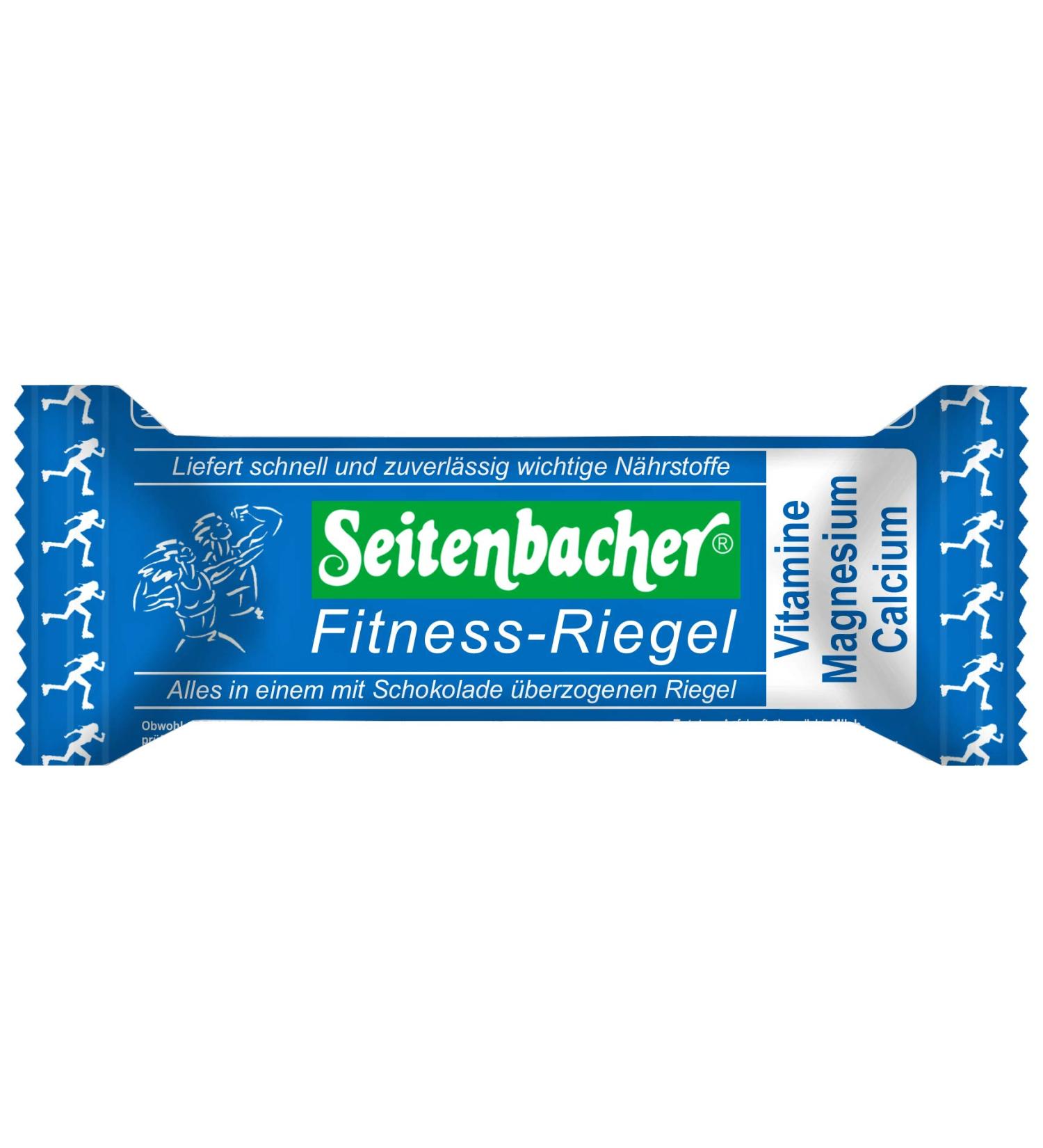 Seitenbacher Fitness Bar Chocolate I gluten-free I Magnesium I Calcium I Vitamins I Pack of 12 (12x50g)