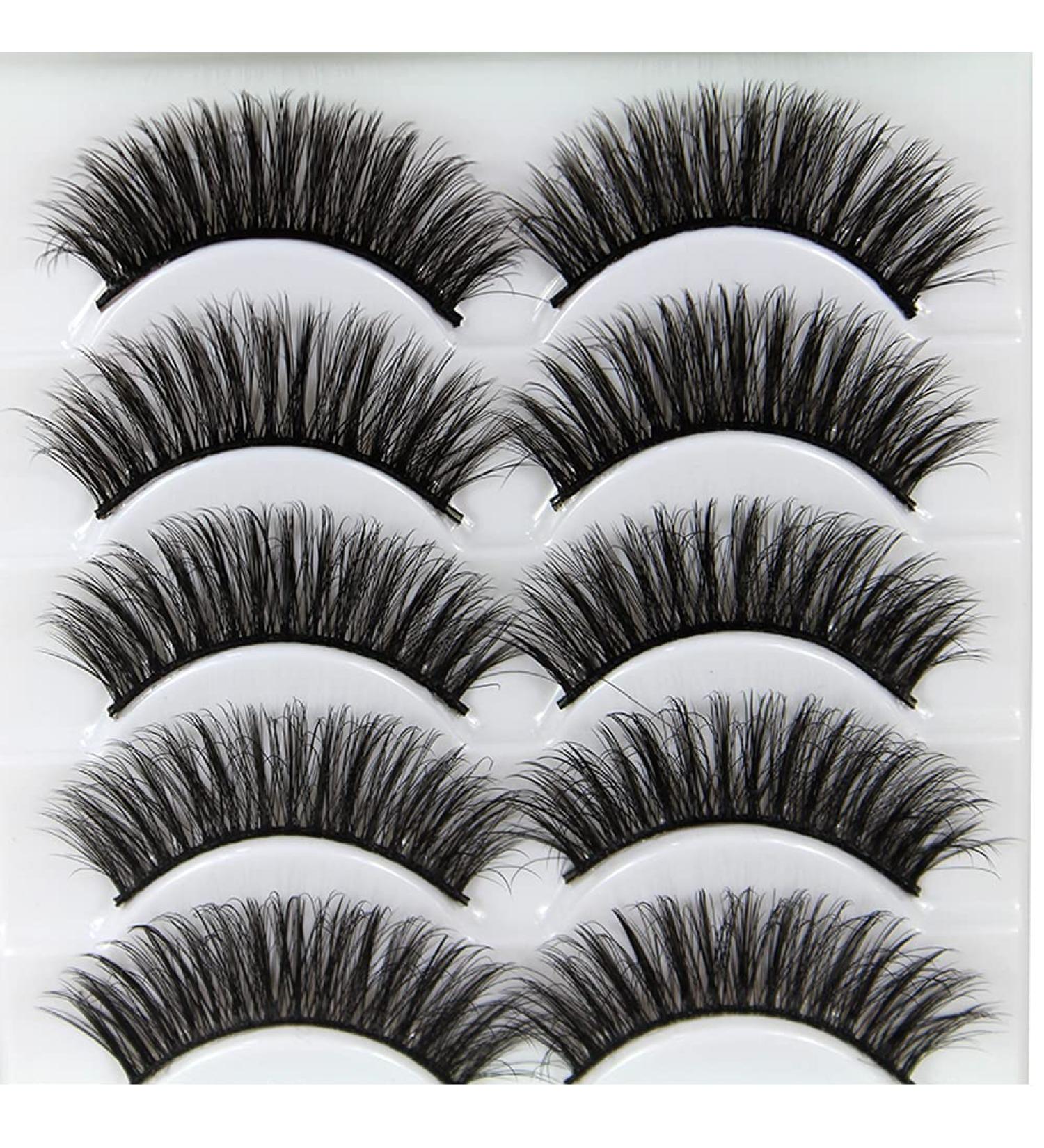 Elocoise 3D False Eyelashes - 5 Pairs Reusable Handmade Eye Makeup (3D-10) | Shop Internationally - Buy Online on GoSupps.com