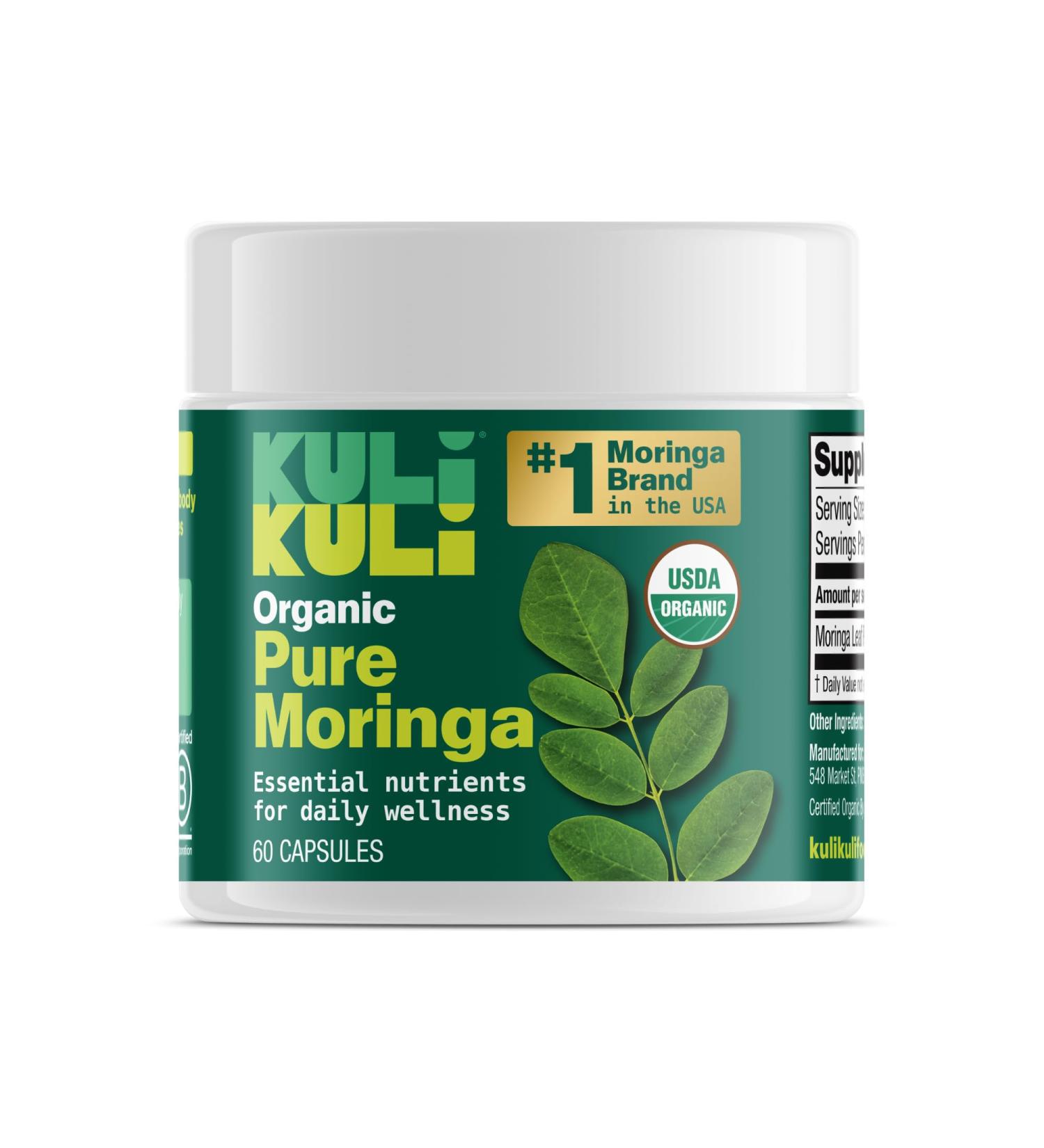 KULI KULI Organic Pure Moringa Capsules, 60 CT - Buy Online on GoSupps.com