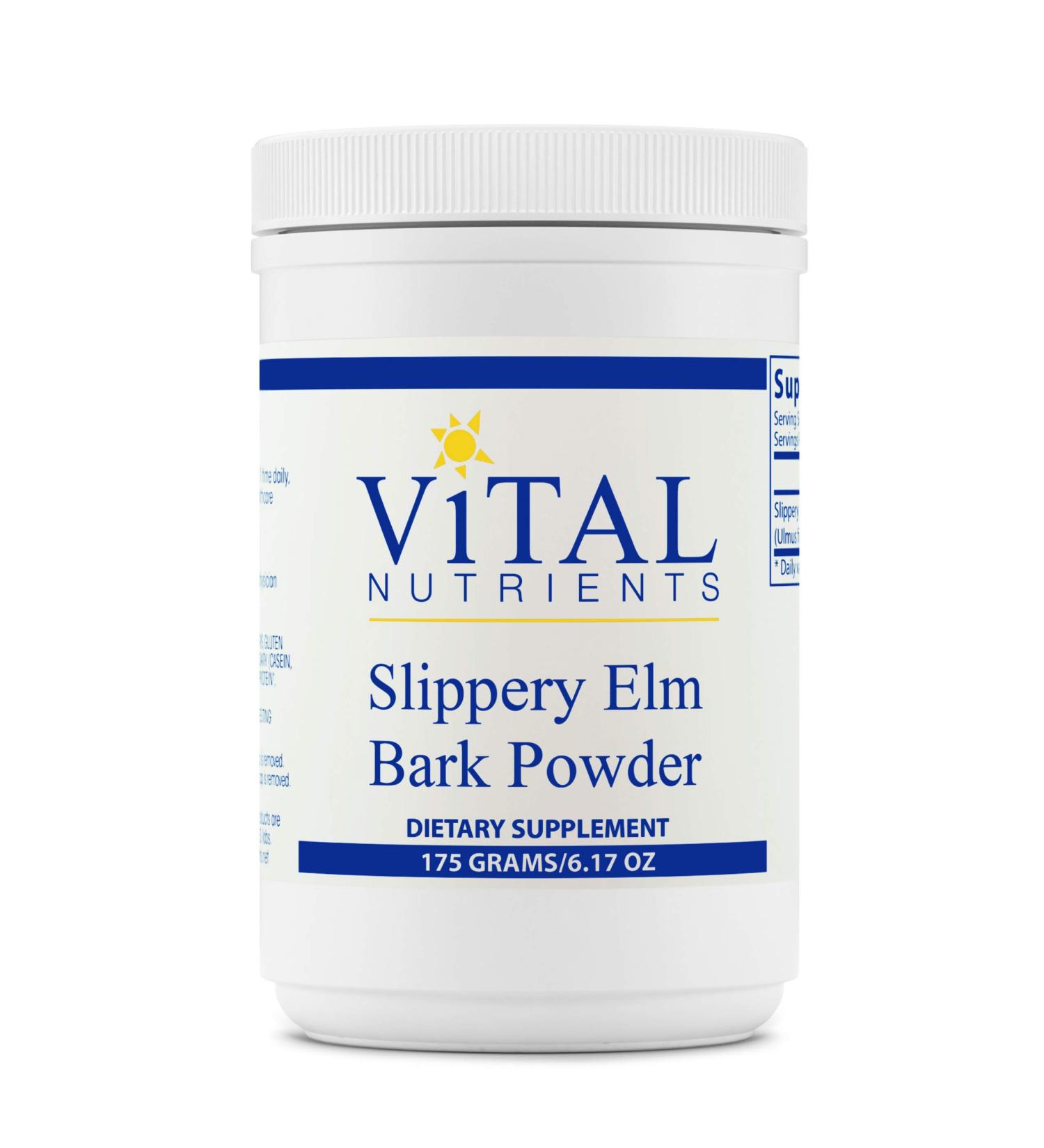 Vital Nutrients Slippery Elm Bark Powder - Herbal Demulcent - 175g - Vegetarian - Buy Online on GoSupps.com